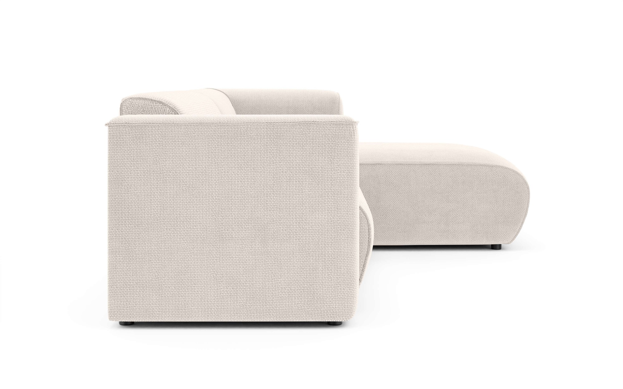 INOSIGN Ecksofa »MERID L-Form (257 cm), zeitlos & stilvolles Design,«, Aufwendig gepolstert, in Cord, Chenille und Struktur