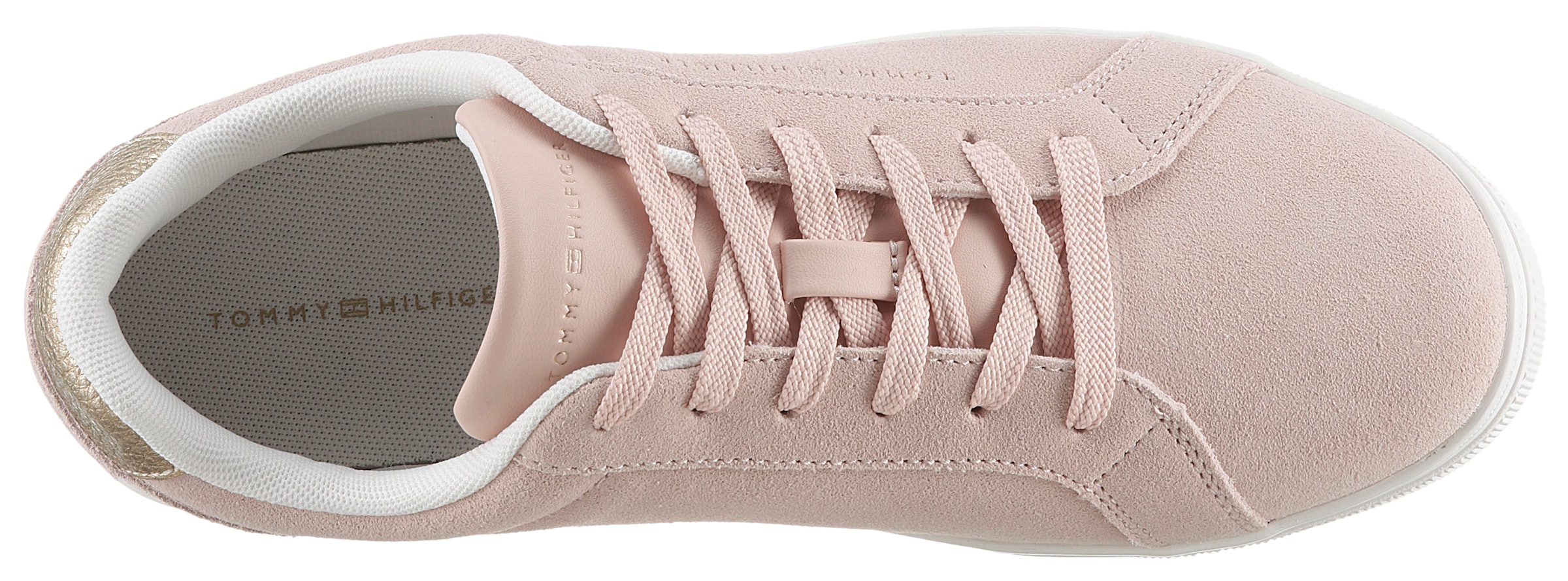 Tommy Hilfiger Sneaker »COLOR POP COURT SNEAKER«, Freizeitschuh, Halbschuh, Schnürschuh mit gepolstertem Schaftrand