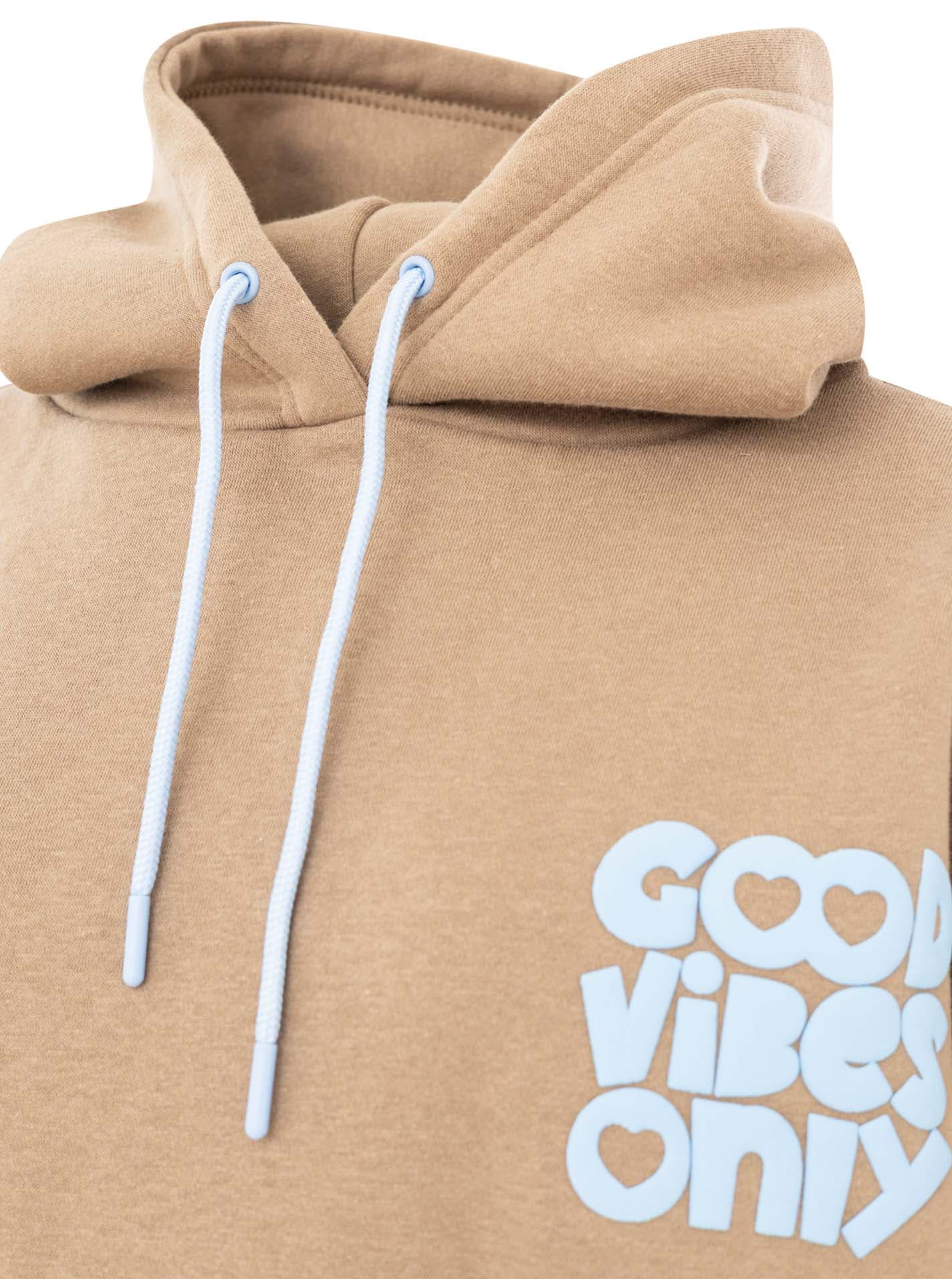 Zwillingsherz Hoodie »"GOOD VIBES"«, Oversize-Fit, Kapuze mit Kordel, Statement Print, Kängurutasche
