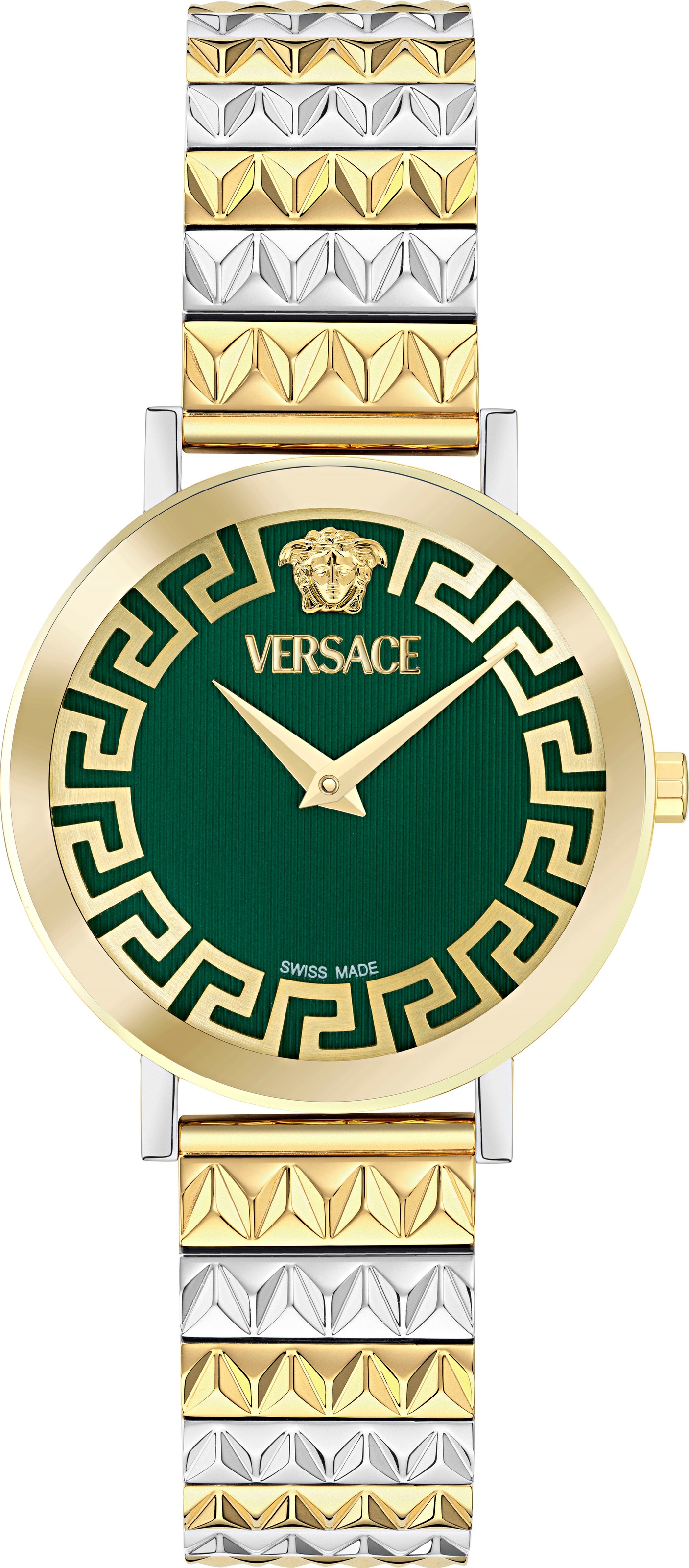 VERSACE Damen Quarzuhr "VERSACE DAEDALUS", gold, Armbanduhren, Armbanduhr, Damenuhr, Swiss Made, Edelstahlarmband, analog, Saphirglas