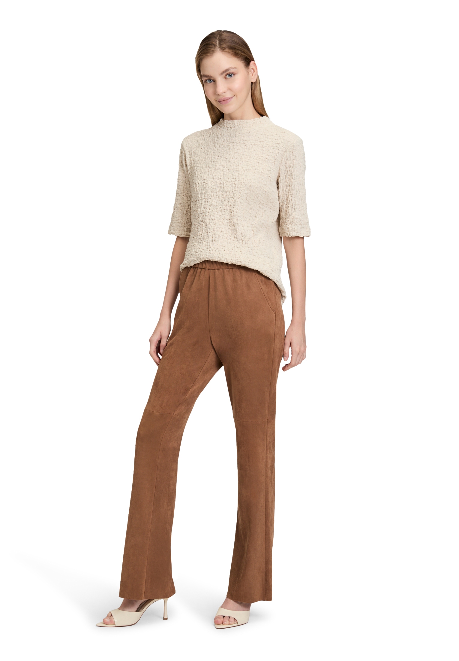 Betty Barclay Kurzarmshirt »Betty Barclay Damen Strukturshirt mit Stehkragen«, (1 tlg.)