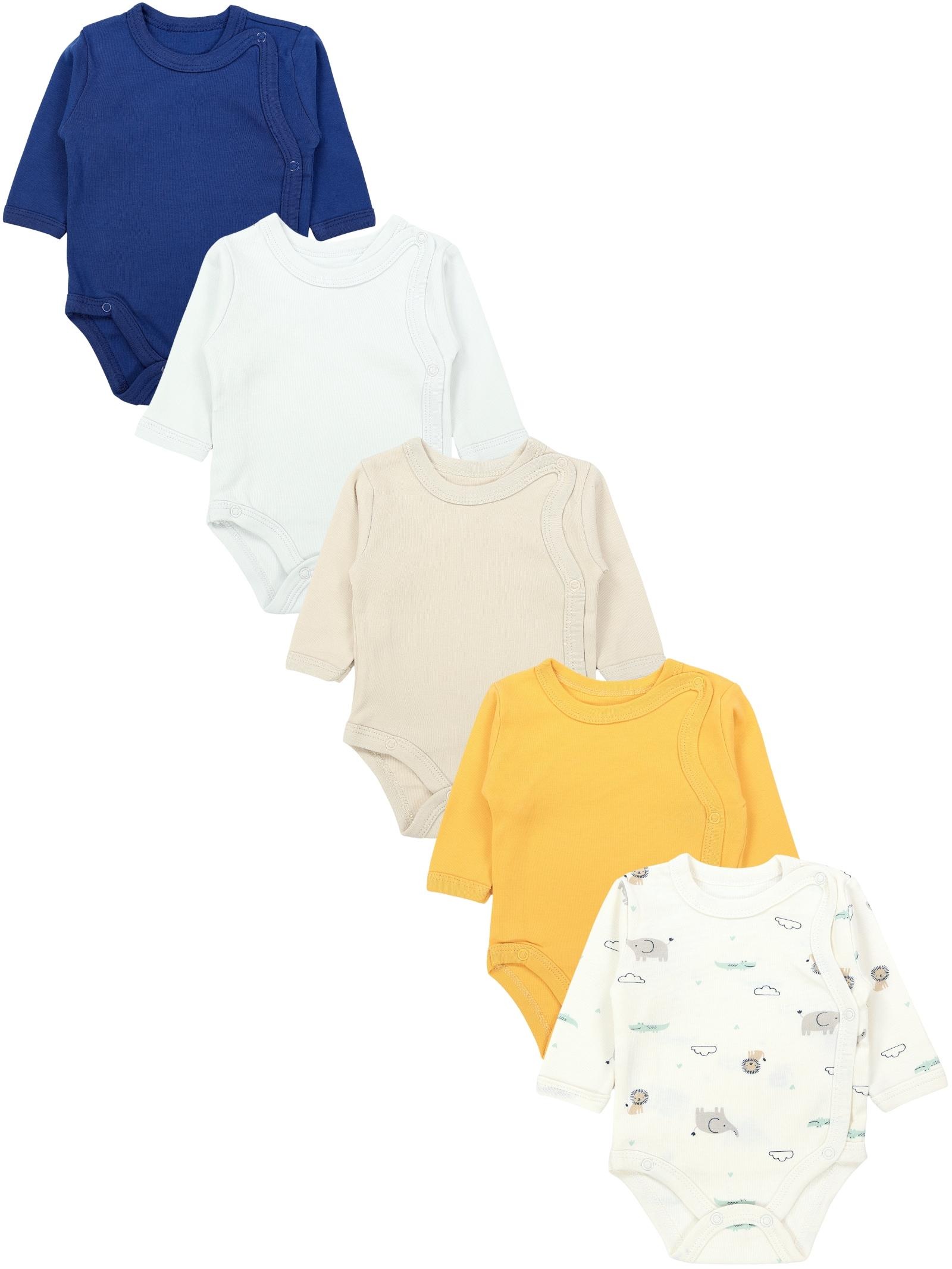 TupTam Langarmwickelbody "Wickelbody Baby Langarm Wickelbody 5er Pack"