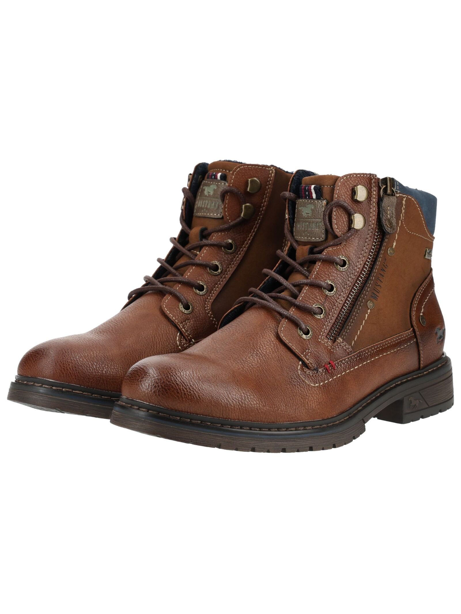 Mustang Shoes Schnürstiefelette »Mustang Shoes Stiefelette Lederimitat«