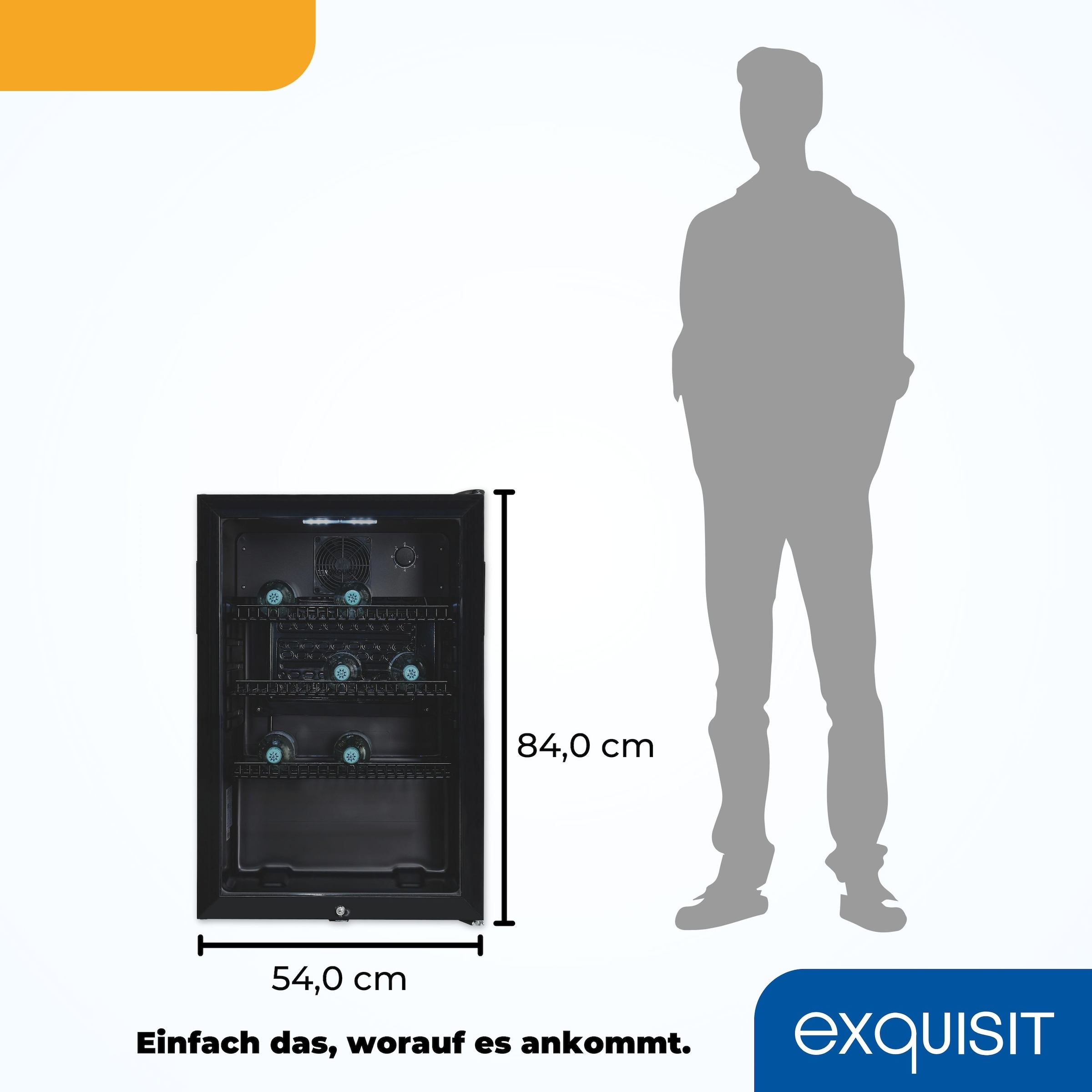 exquisit Getränkekühlschrank »GKS120-GT-160C schwarz«