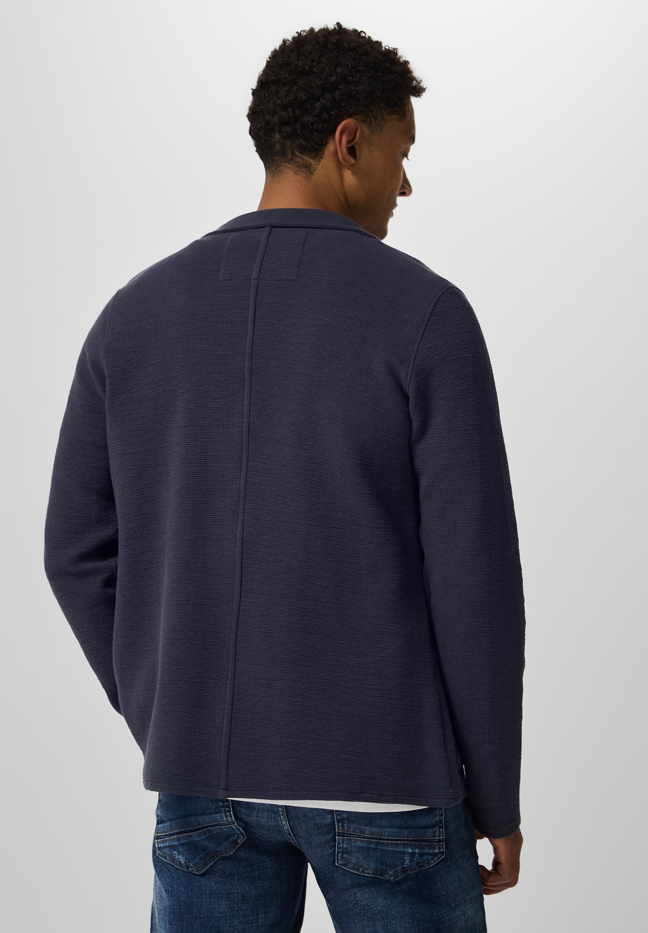 STREET ONE MEN Sweatjacke, mit Reverskragen