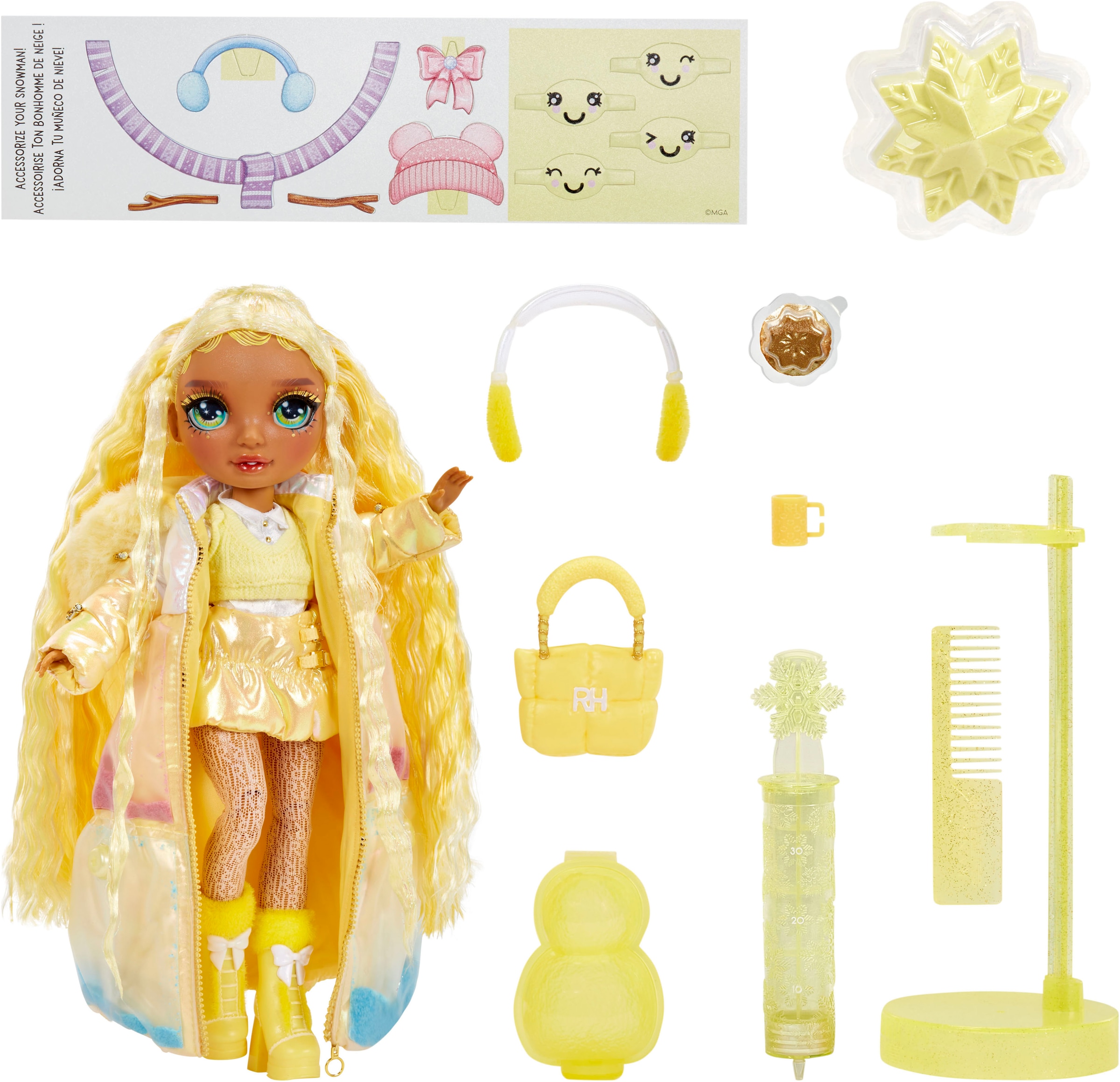 RAINBOW HIGH Anziehpuppe »Winter Wonderland Doll - Sunny (Yellow)«