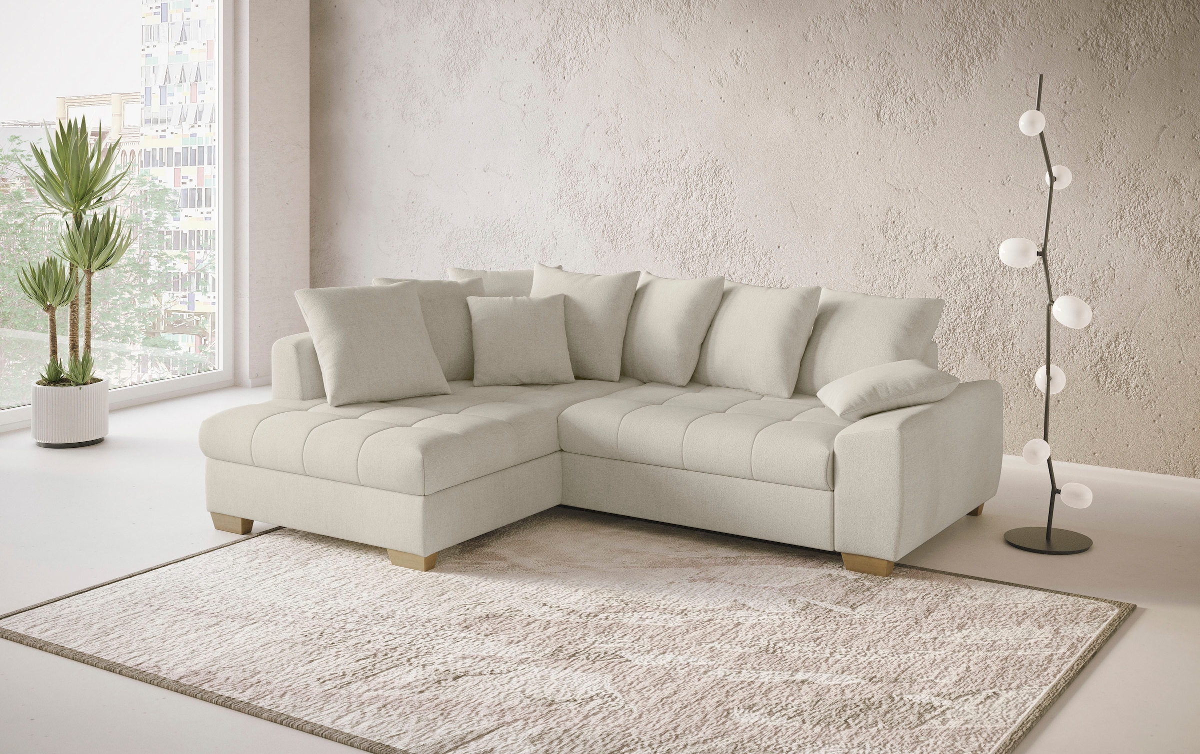 Mr. Couch Ecksofa "Nikita II, L-Form", Wahlweise mit Bettfunktion, Bettkast günstig online kaufen