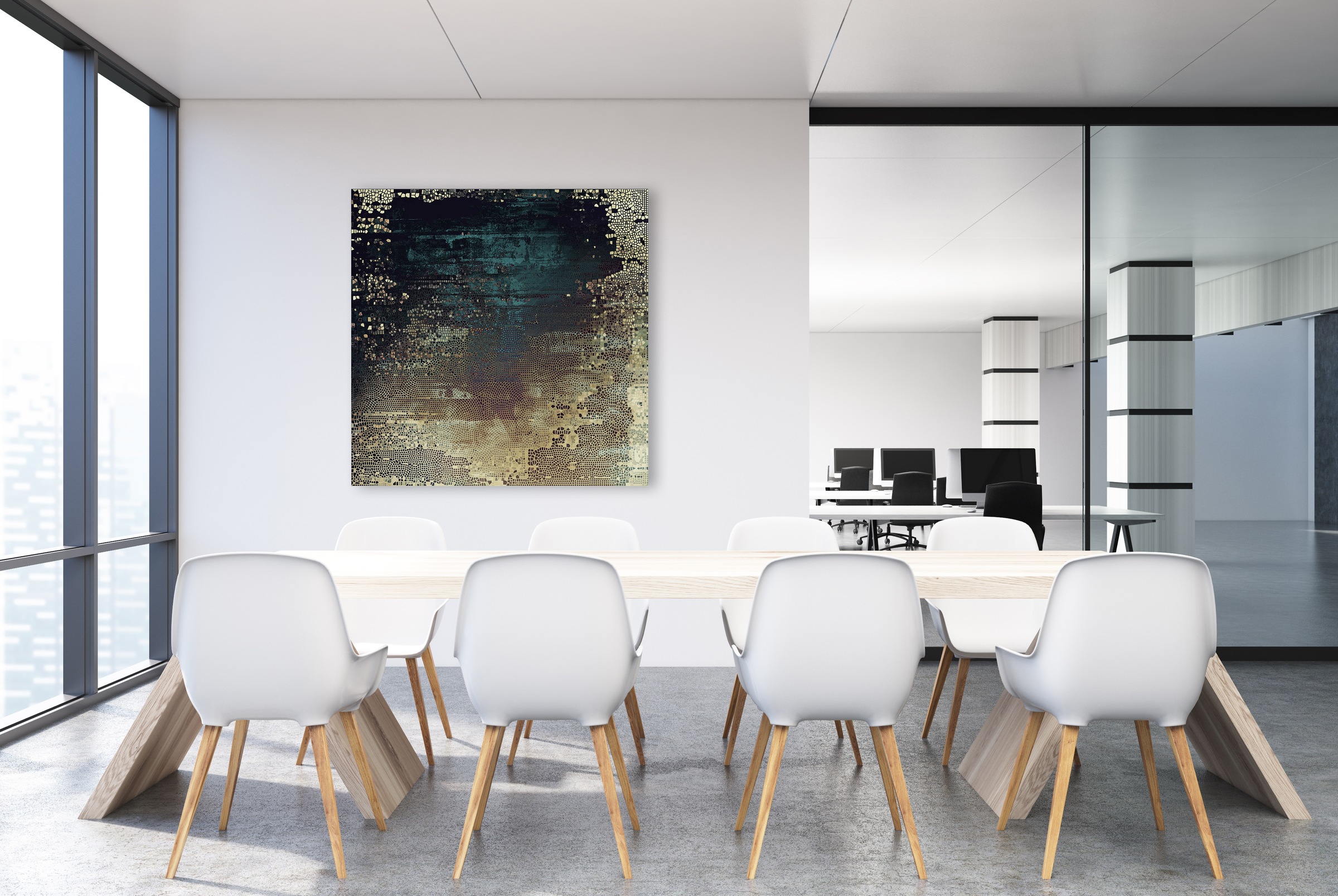 queence Leinwandbild "Golden Snake" Abstrakt  Abstrakte  Kunst  Modern 1 St günstig online kaufen