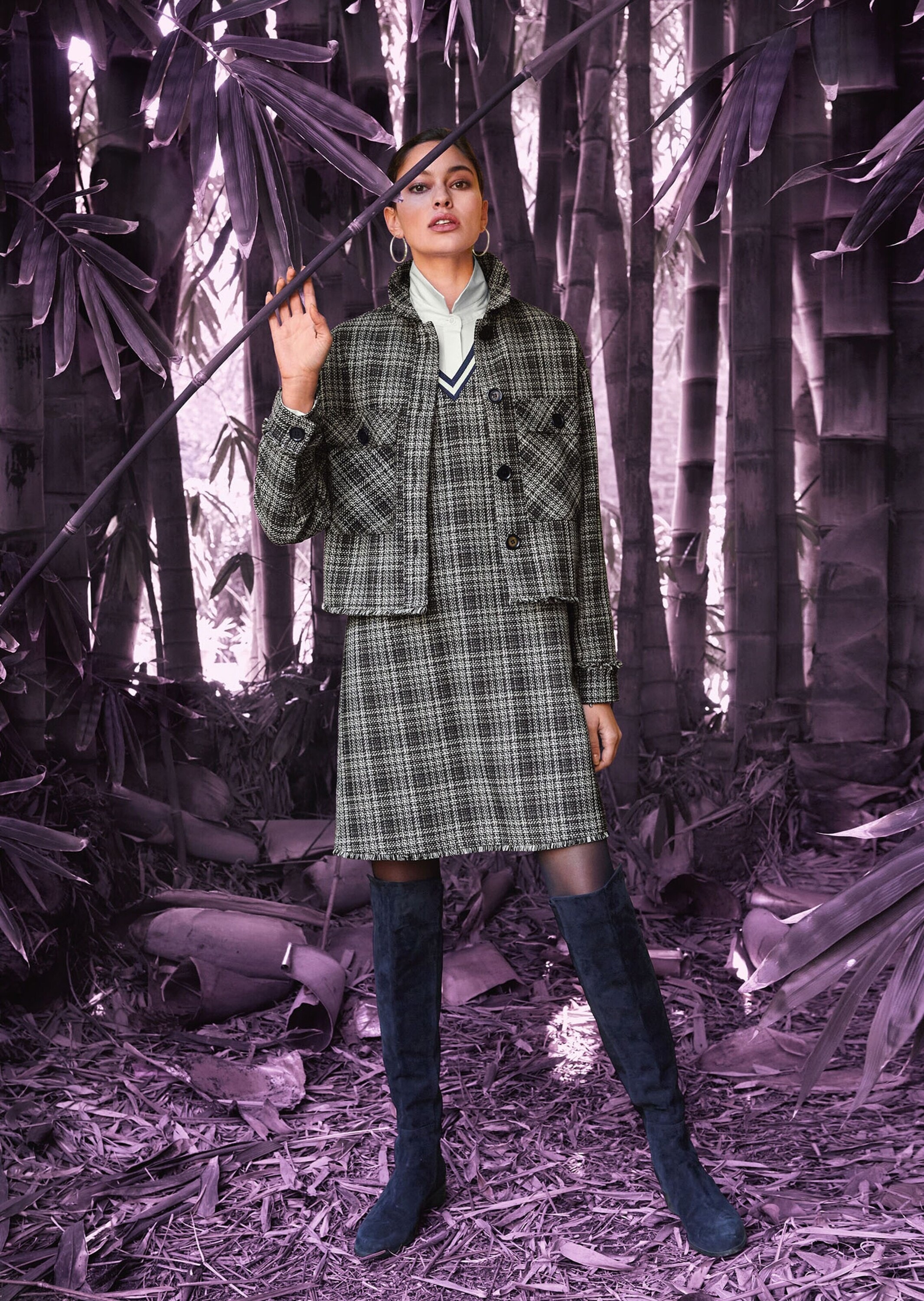 MADELEINE Kurzblazer »Blazer Kurzer Karoblazer«