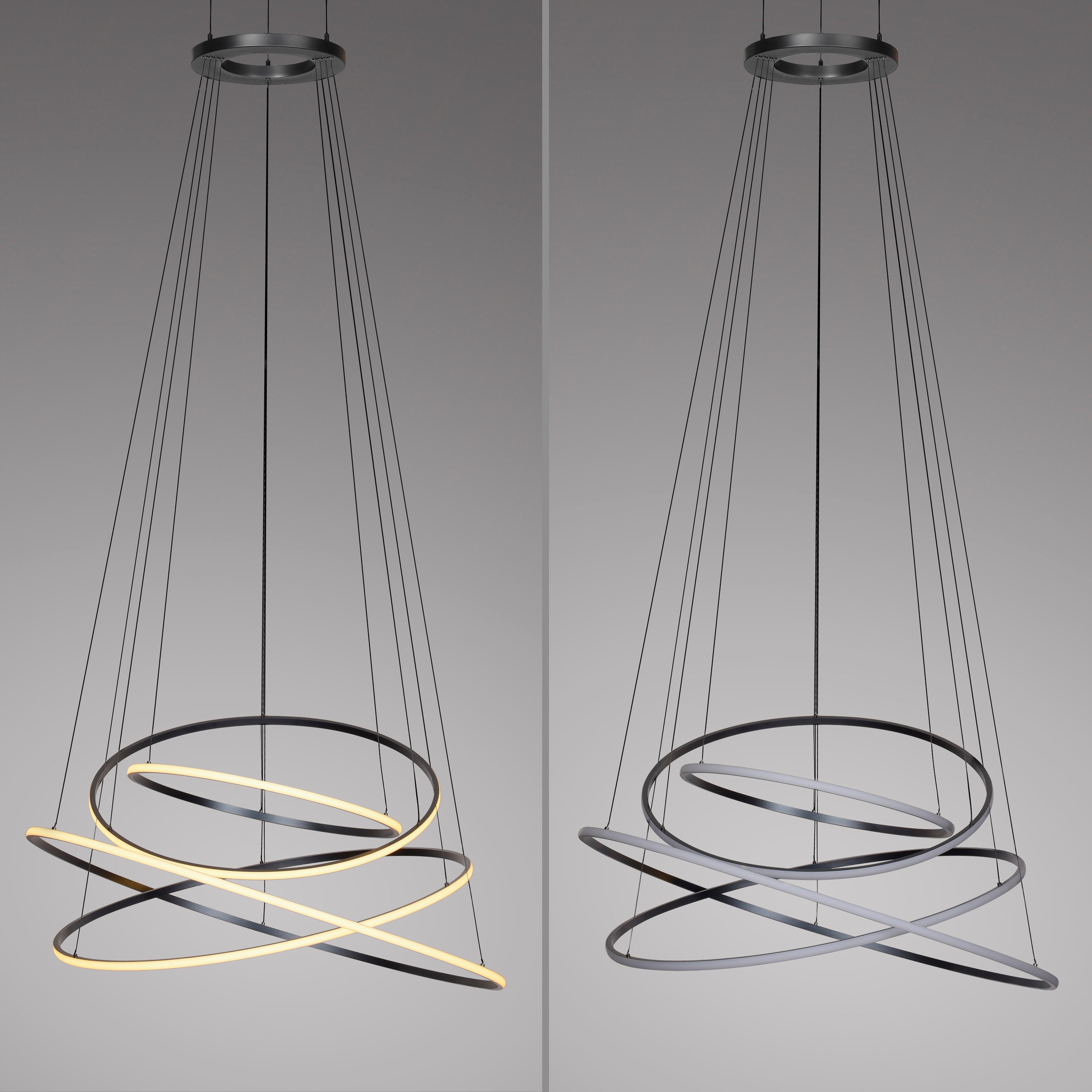 Neuhaus PURE LED Pendelleuchte »PURE E-Flying Rings« LED-Board 1 Stk. warmweiß - kaltweiß e-LIFT® Funktion, CCT, dimmbar über Fernbedienung