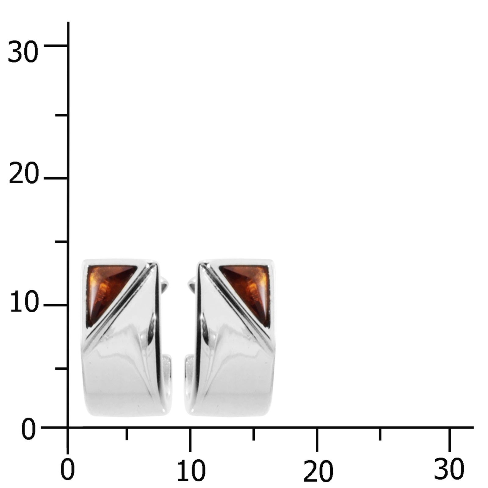Ostsee-Schmuck Karla Stud Earrings White 14x7mm 2