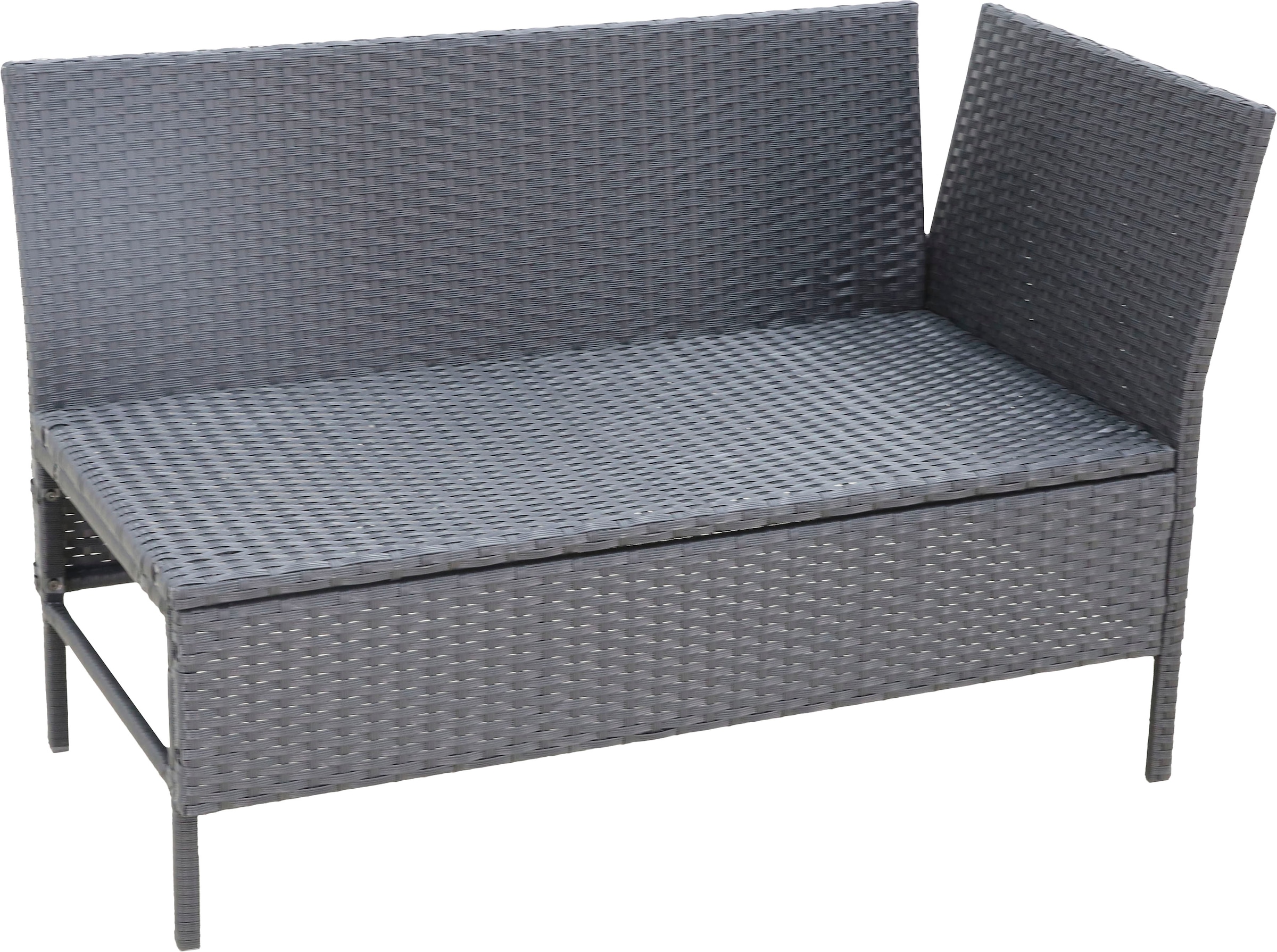 KONIFERA Gartenlounge-Set »»Manhattan««, (Set, 18 tlg., Ecklounge, Tisch 66x120x74 cm, 2 Hocker, inkl. Auflagen), Stahl/Polyrattan