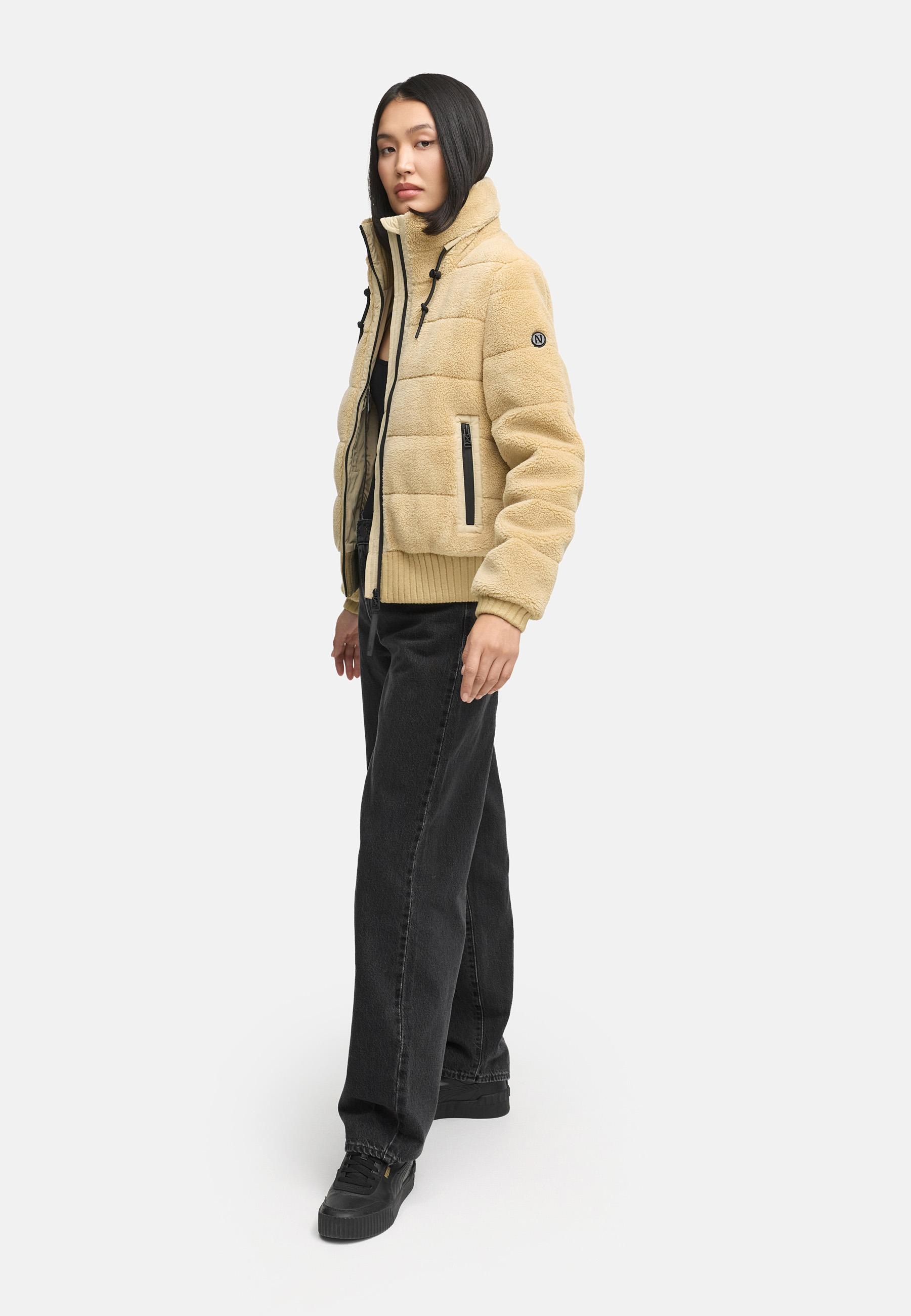 Navahoo Plüschjacke »Schneepuder 14«, warme Damen Teddyjacke für den Winter