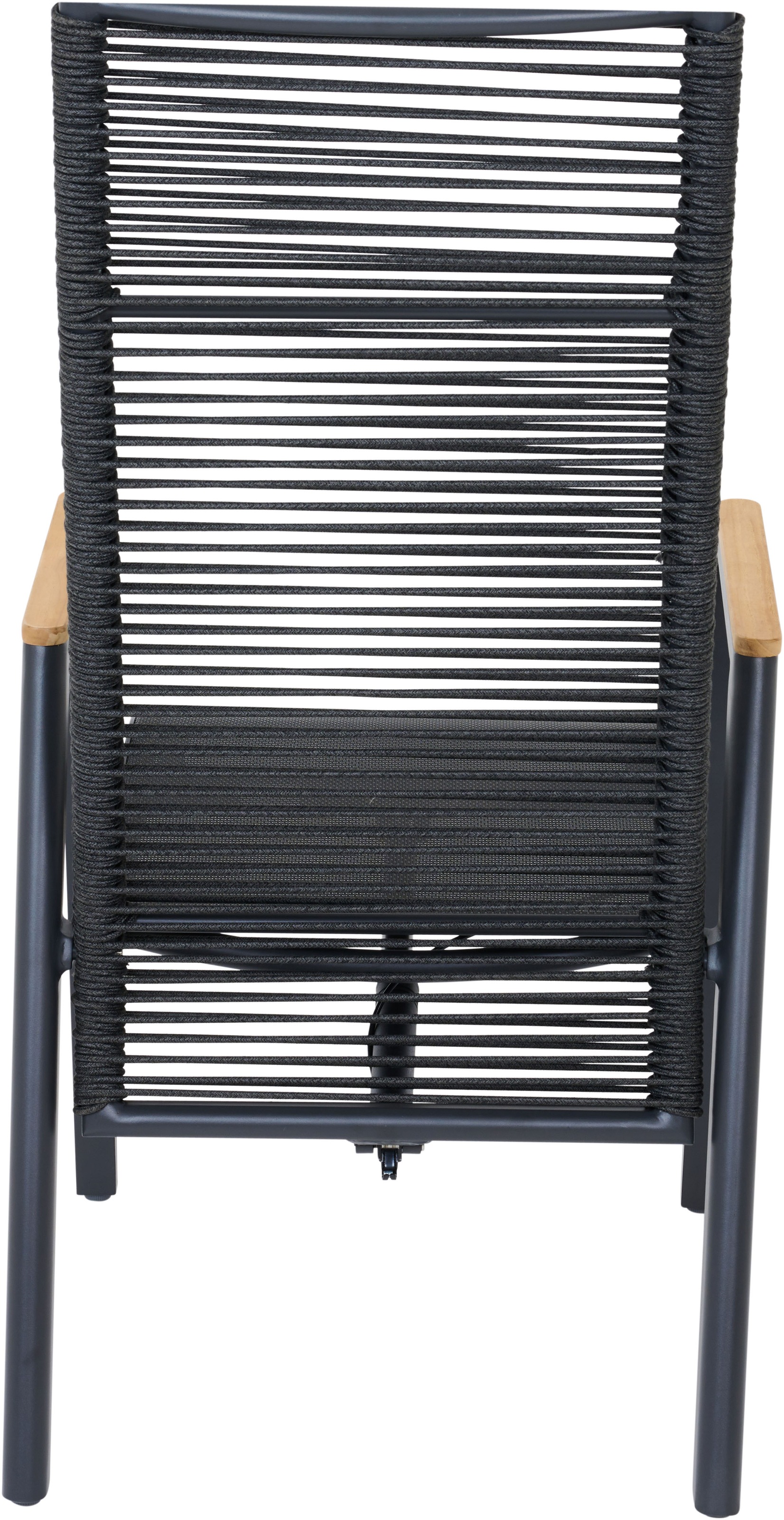 Siena Garden Gartensessel »BOLOGNA Move Sessel« Aluminiumgestell, Rope Geflecht, Armlehnen aus Teak FSC 100%