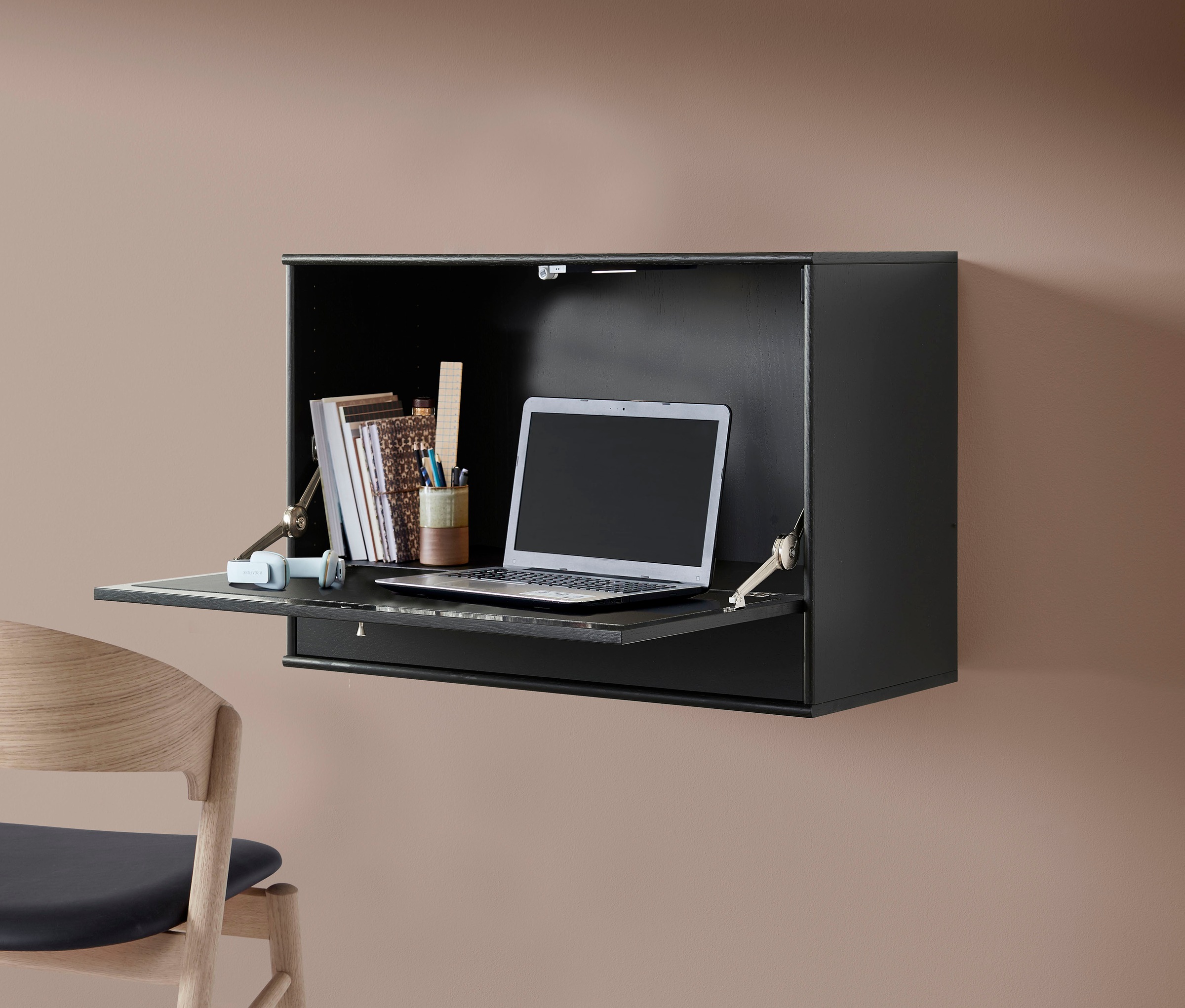 Hammel Furniture "Mistral Bürotisch, Arbeitstisch, Tisch, Computertisch" mit LED Spot, B: 89 cm, Designmöbelserie