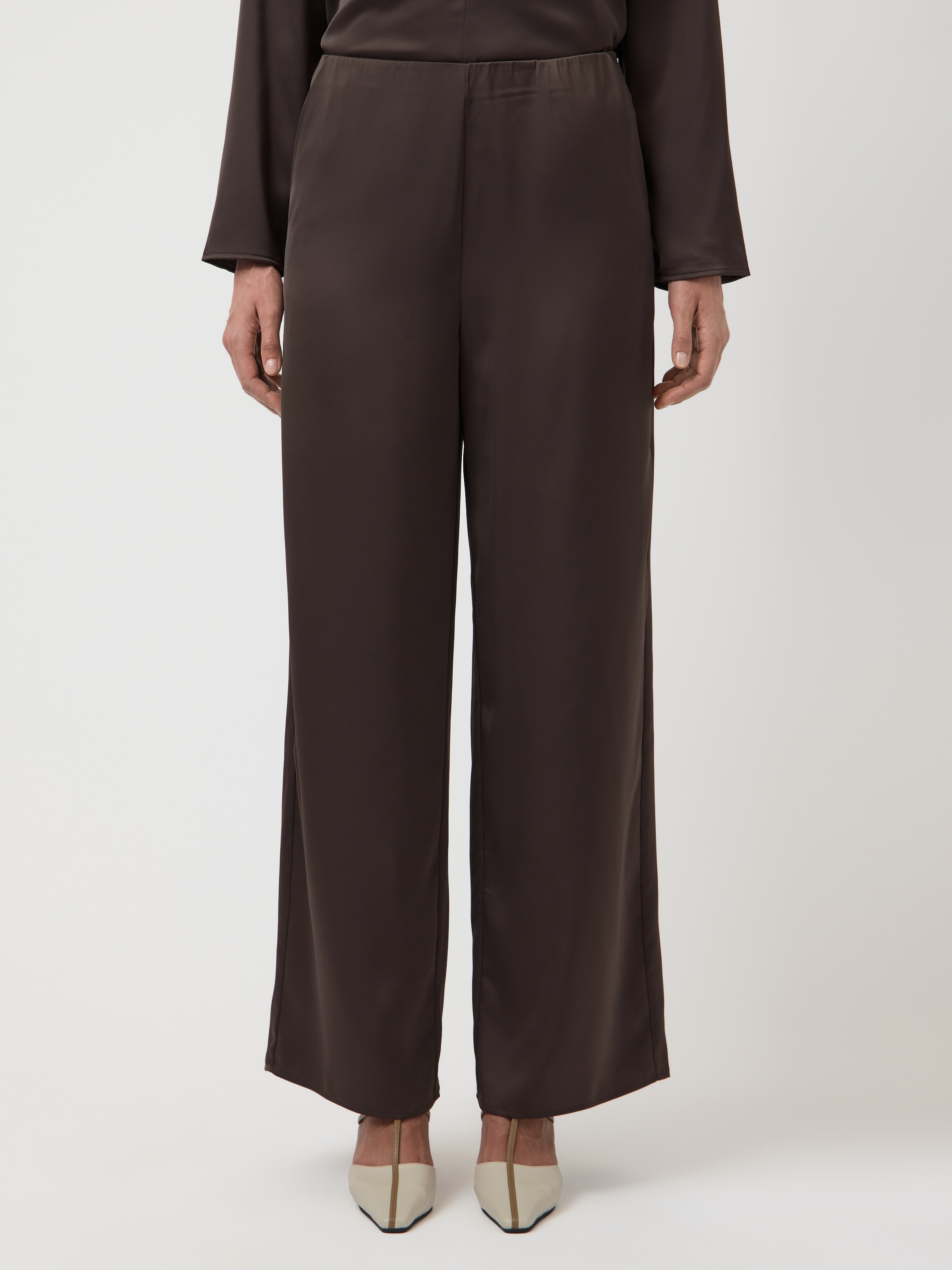 Y.A.S Anzughose »YASPELLA HW WIDE PANTS S. NOOS«  mit Stretch, glänzend