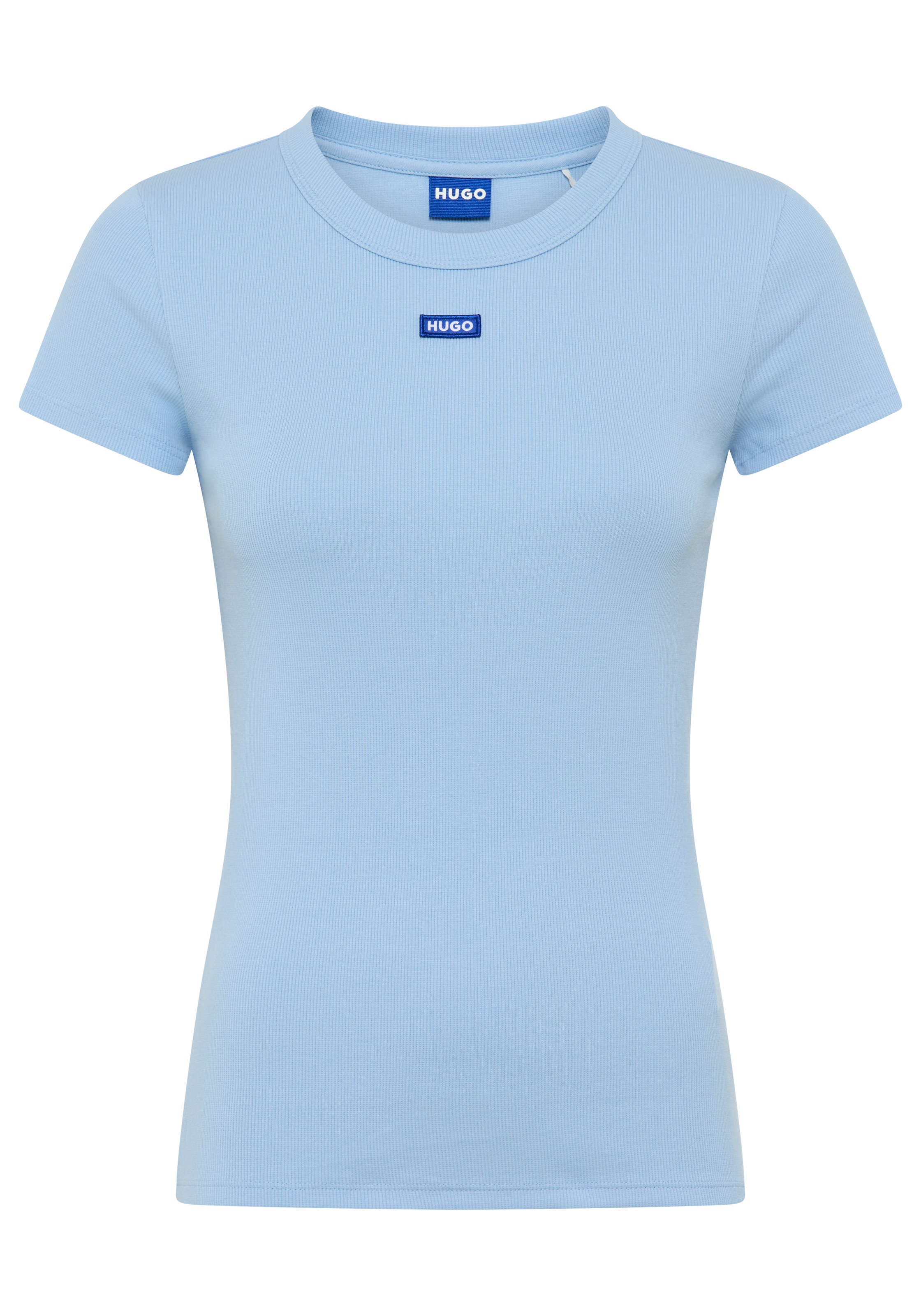 HUGO Blue T-Shirt "Easy Tee" mit HUGO Aufnäher günstig online kaufen