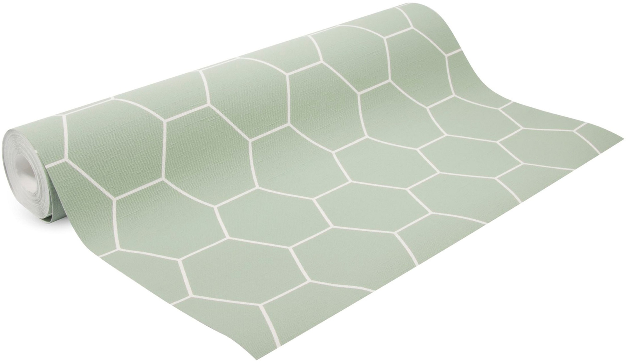 Superfresco Easy Vliestapete »Honigwabe - Geo«, geometrisch, Grün - 10m x 52cm