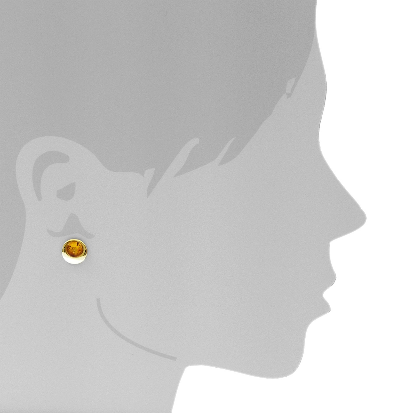OSTSEE-SCHMUCK Paar Ohrstecker »- Alina - Gold 333/000 - Bernstein«