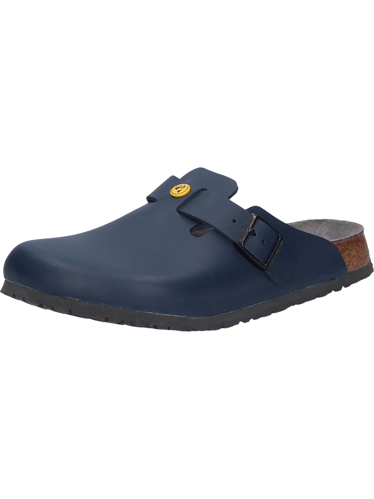 BIRKENSTOCK Damen Pantolette "Freizeitschuhe Boston ESD", Gr. 47, blau, Obermaterial: 100% Rindsleder Leather cow., Schuhe