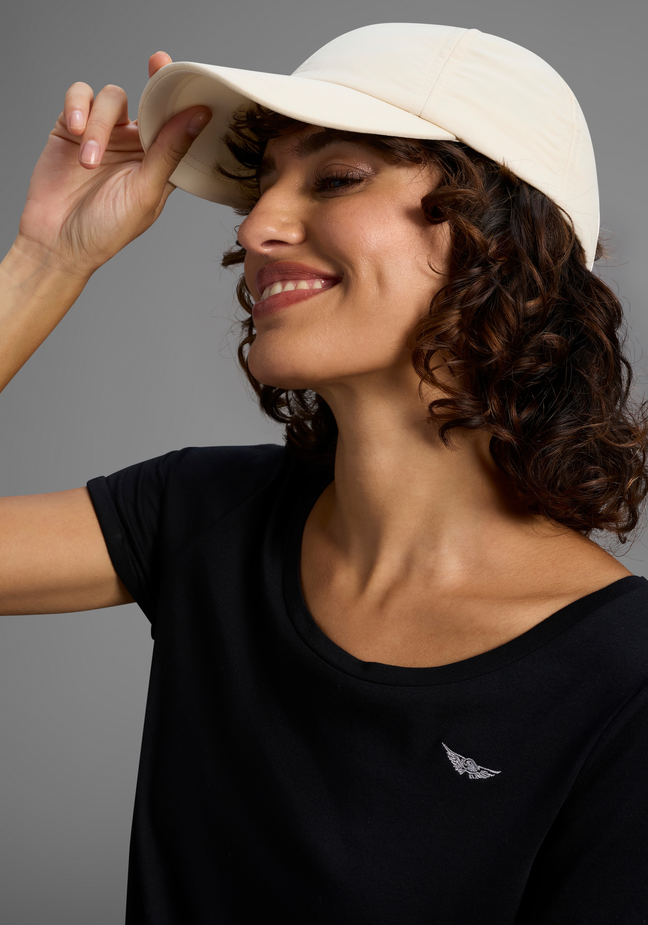 Arizona T-Shirt, Kurzarm, figurbetont, Basic-Stil, aus Baumwollmischung