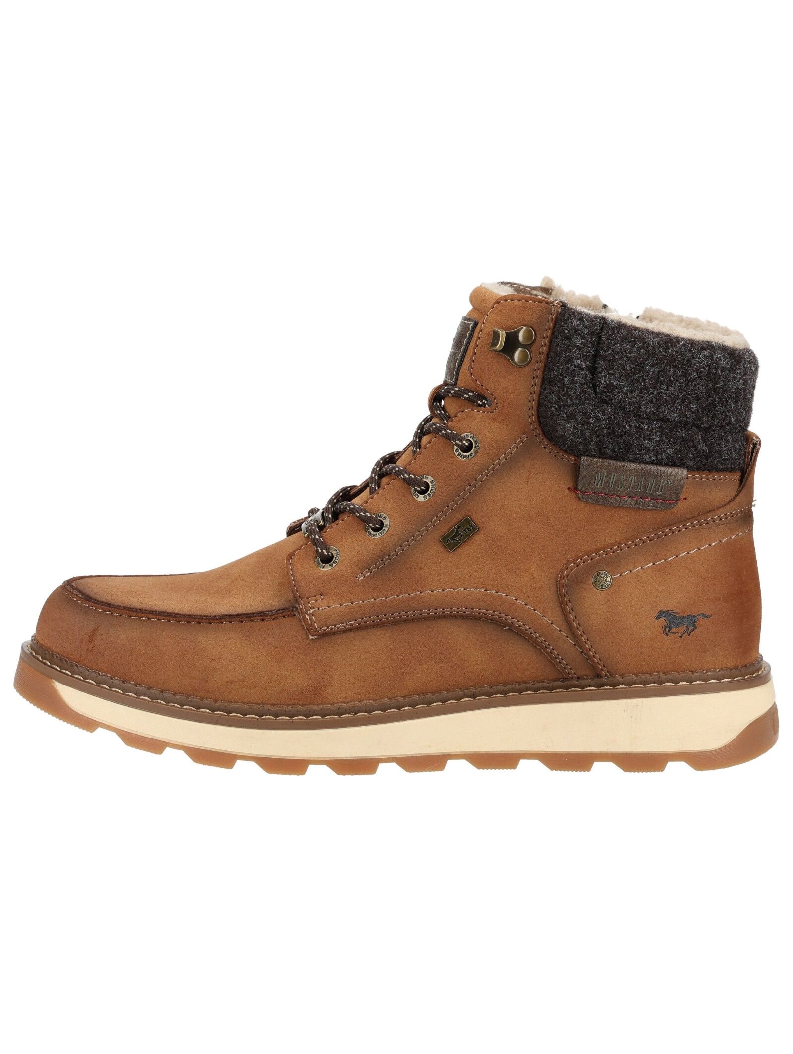 Mustang Shoes Schnürstiefelette »Mustang Shoes Stiefelette Lederimitat«