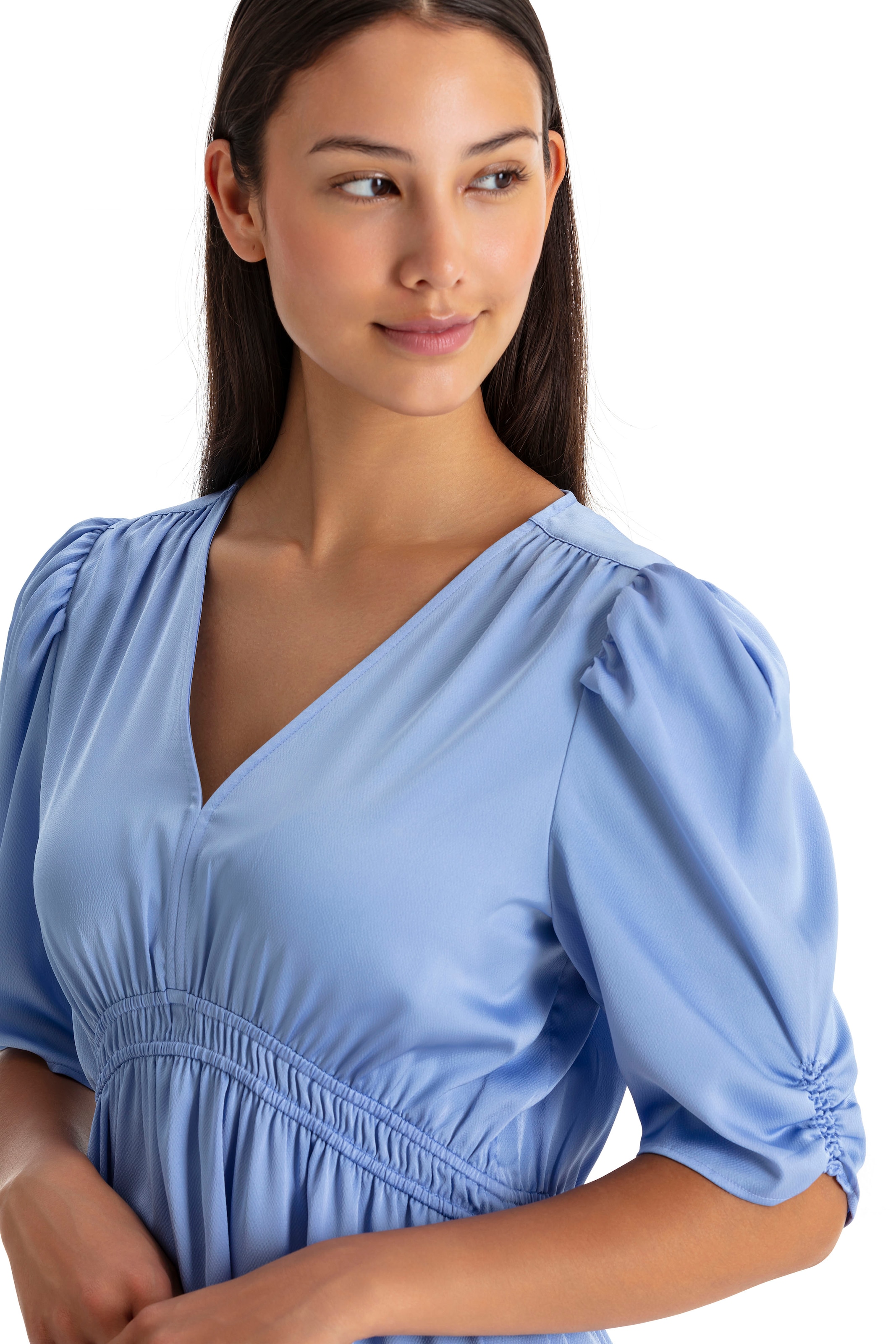 BOSS ORANGE Blusenkleid »Dizziano Premium Damenmode«, mit Raffungen