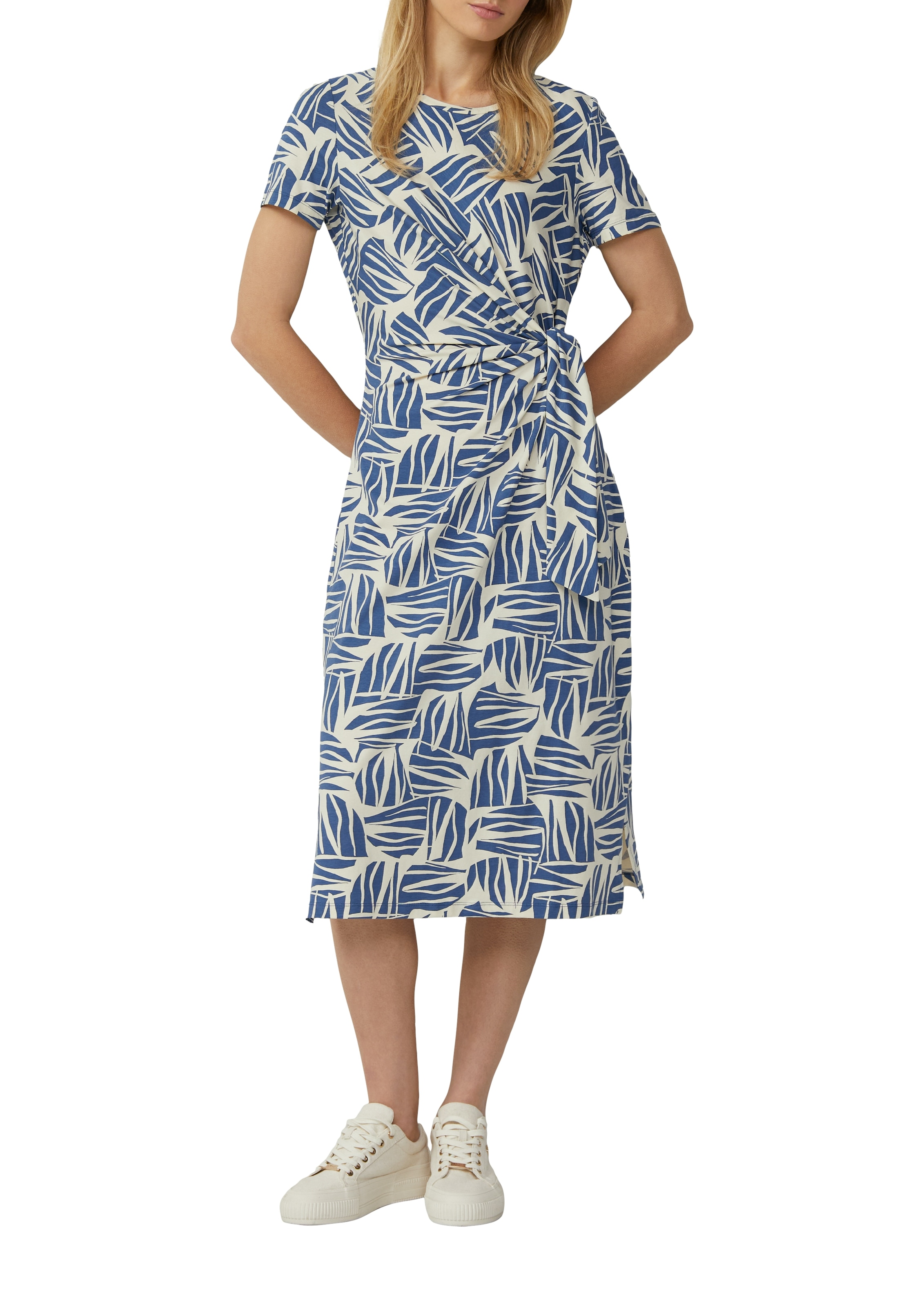 s.Oliver Jerseykleid, Sommerkleid mit Knoten-Detail günstig online kaufen