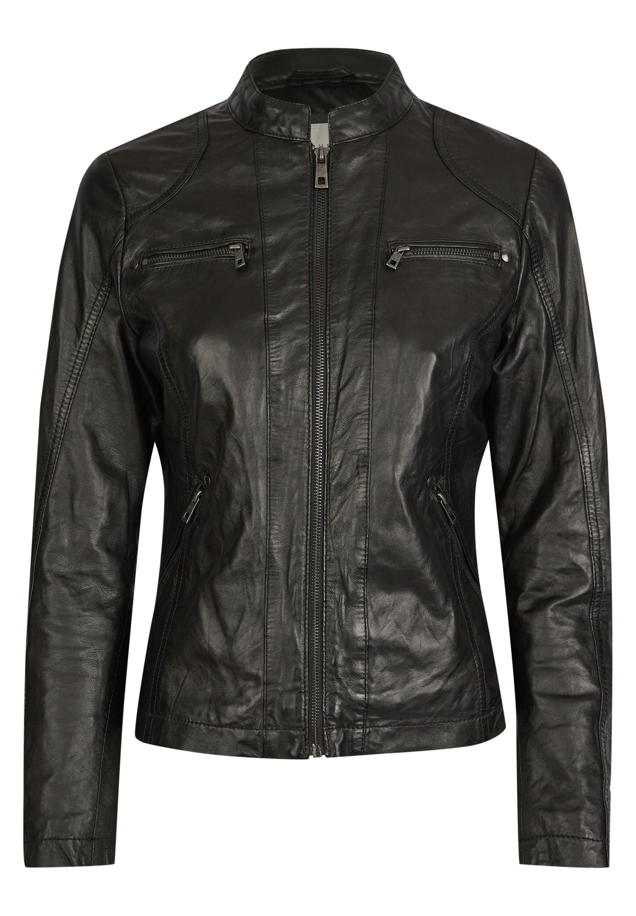 bugatti Lederjacke "BULady-128" ohne Kapuze aus hochwertigem Leder