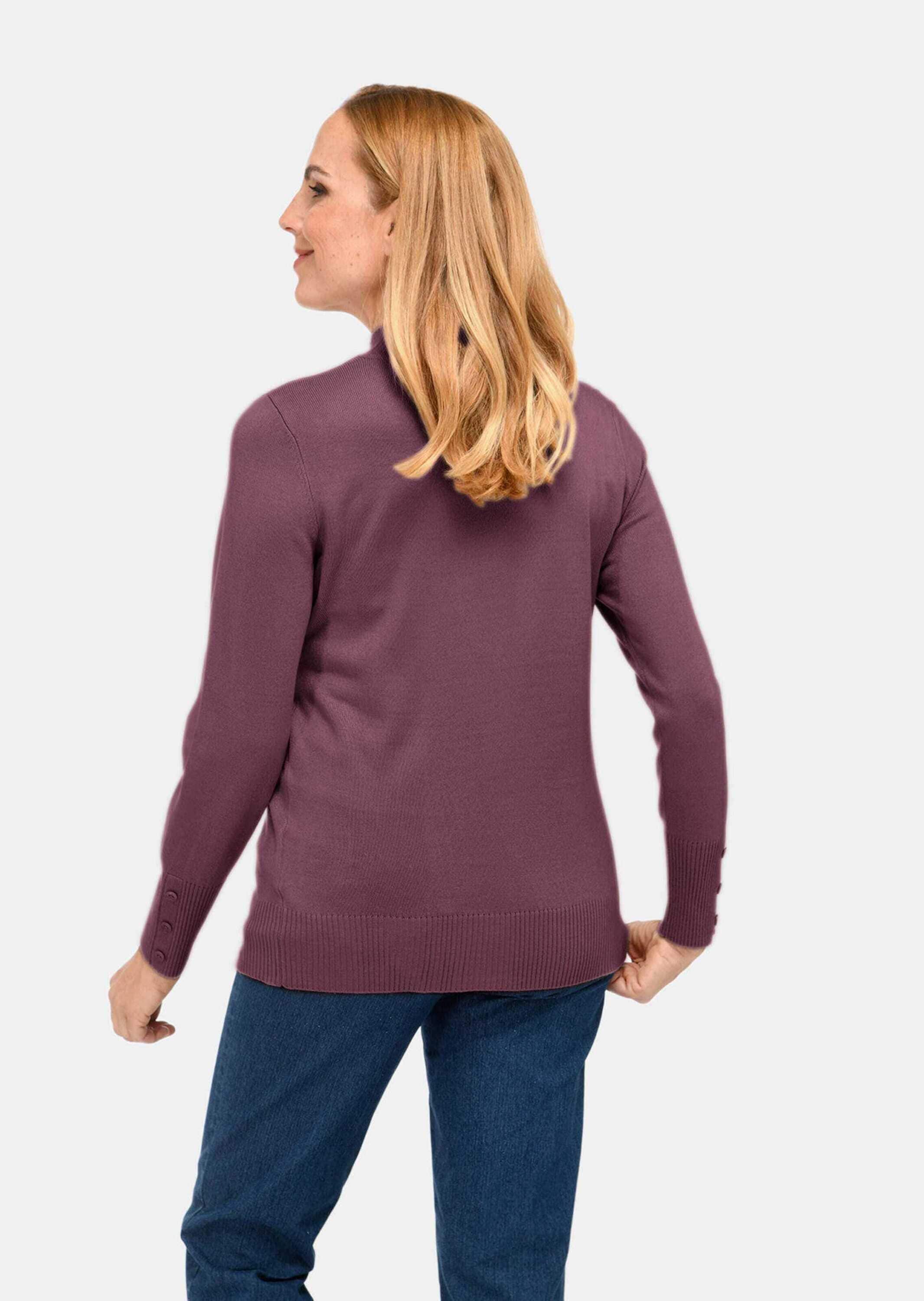 GOLDNER Strickpullover »Pullover Kurzgröße - Pflegeleichter Pullover mit Stehbundkragen«