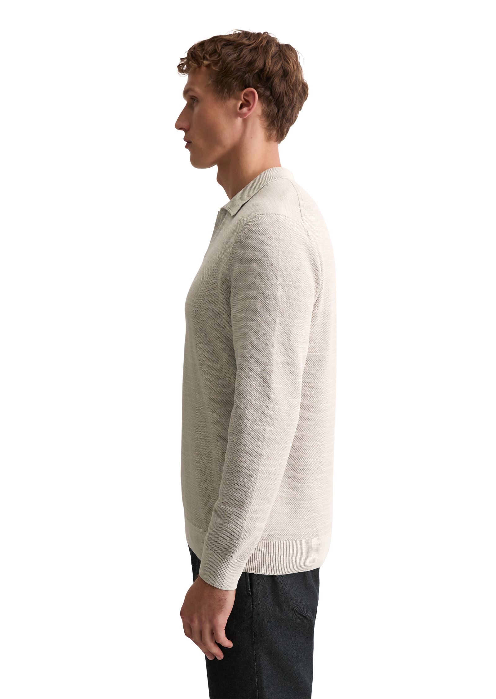 Marc O'Polo Strickpullover »aus Bio-Baumwoll-Piqué«