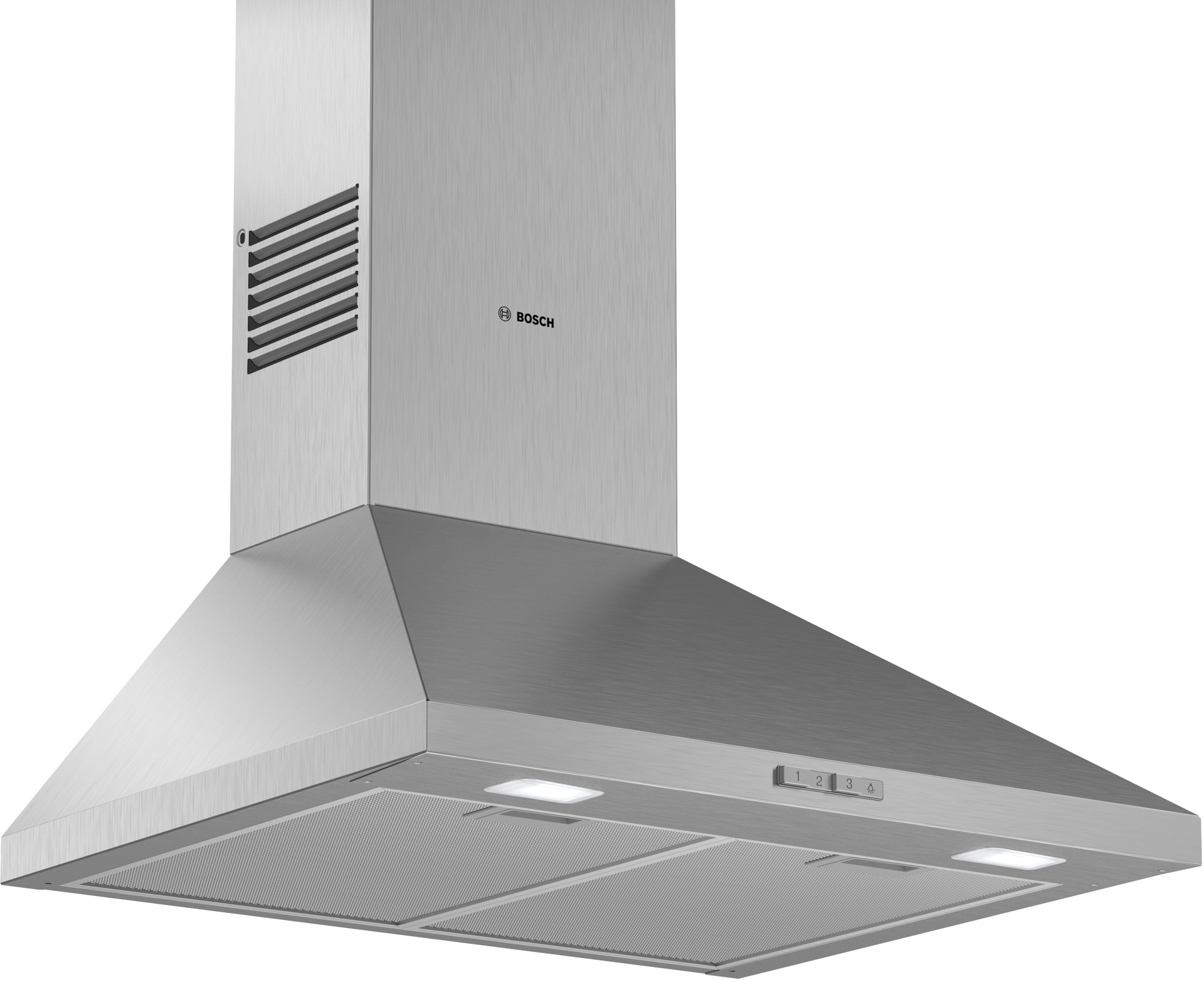 BOSCH Wandhaube "DWP65BC51" Serie Serie 2 LED Belichtung und einfach zu reinigender Metall-Fettfilter
