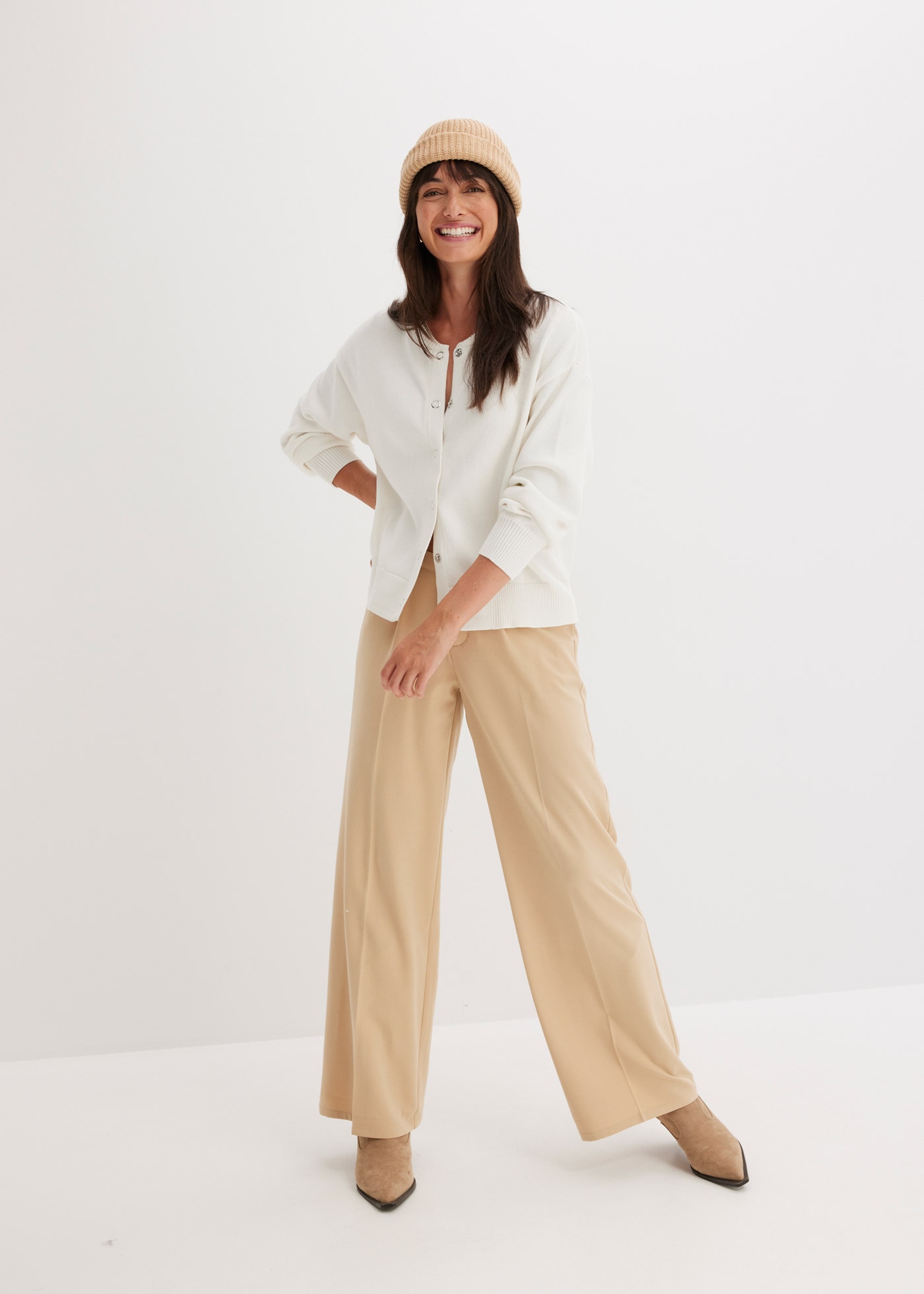 bonprix Strickjacke »Strickjacke aus reiner Baumwolle« Strickjacke aus reiner Baumwolle