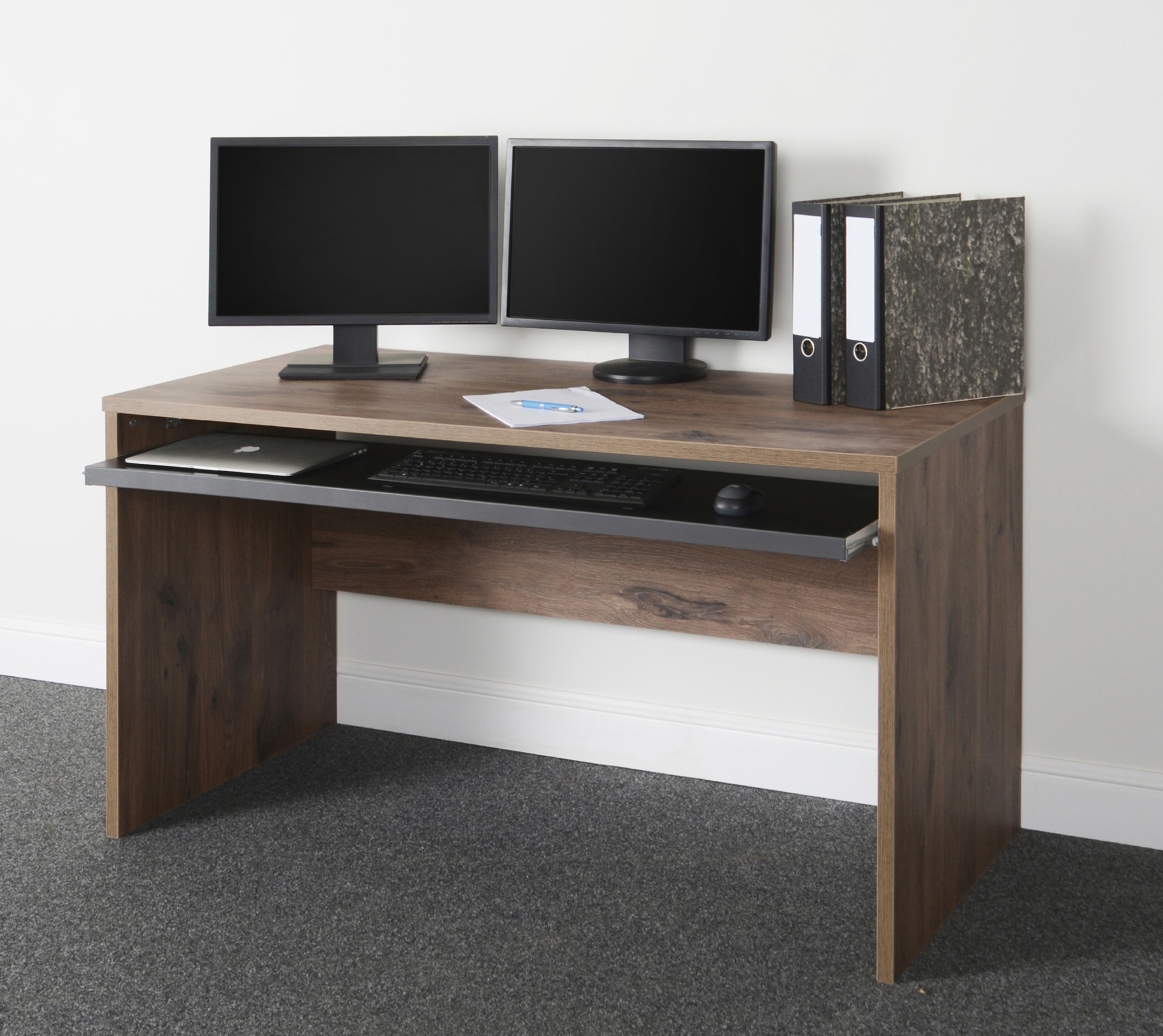 VOGL Möbelfabrik Schreibtisch »Barrie«, 2-farbiger Tablarauszug, Breite 160 cm, Made in Germany