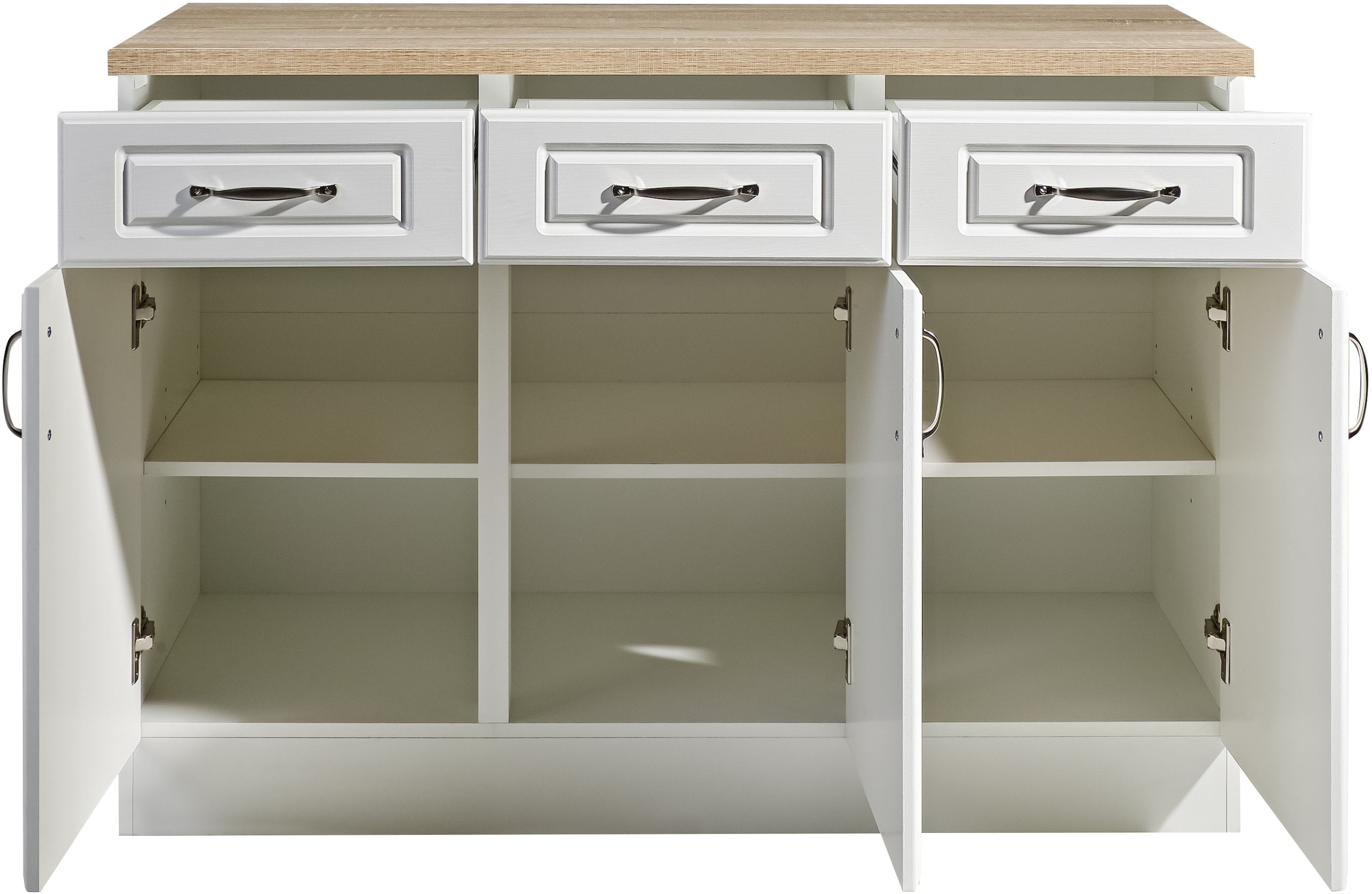 wiho Küchen Unterschrank »Linz«, 120 cm breit, in Landhaus-Optik