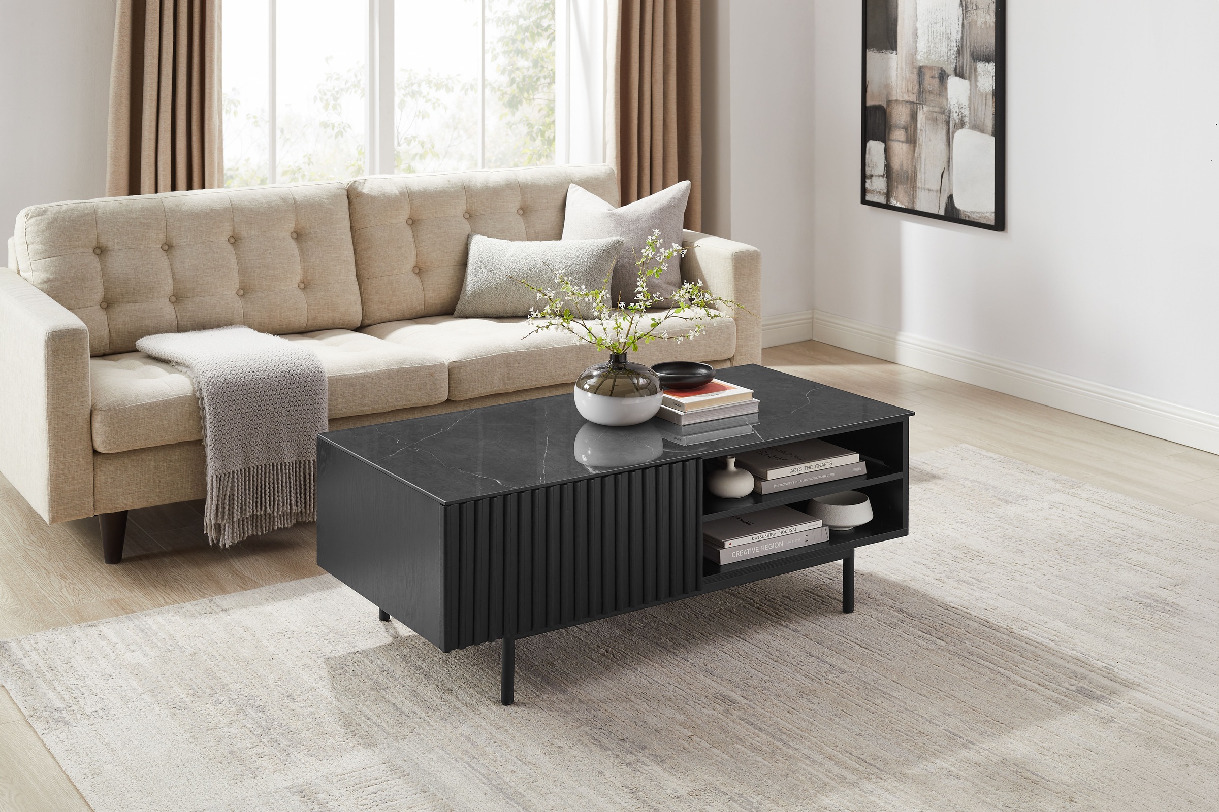 OTTO home Couchtisch "Candise" Keramikplatte, robustem Gestell und FSC-Holz günstig online kaufen