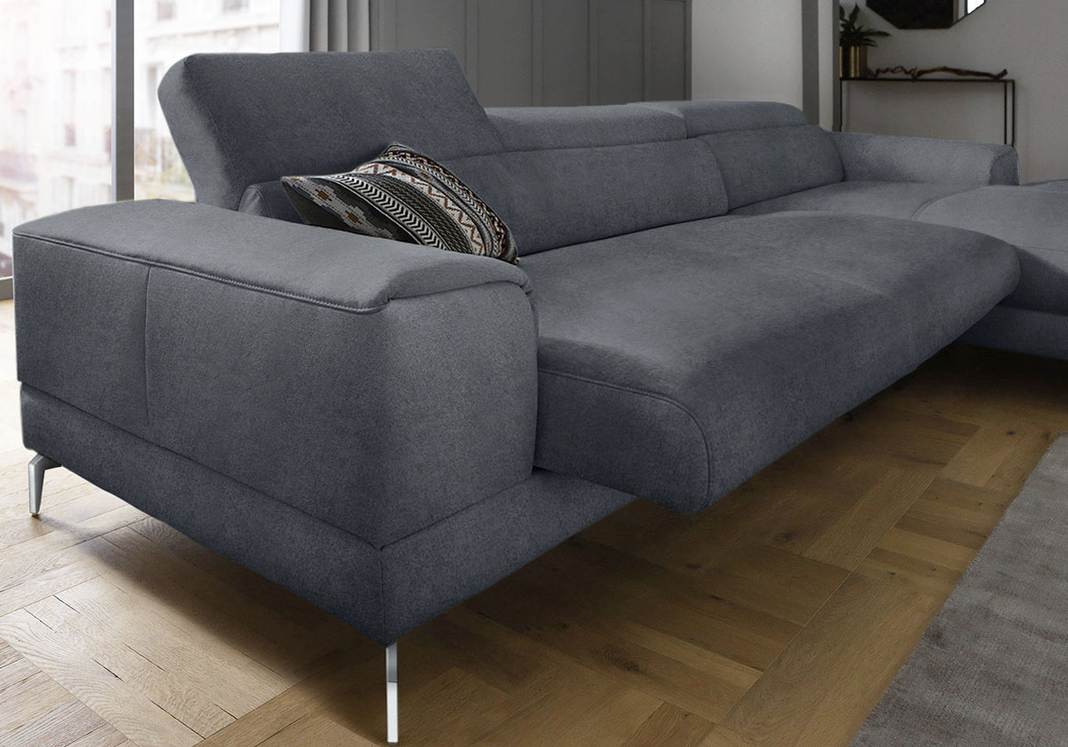 Thumbnail - W.SCHILLIG Ecksofa "piedroo, Designsofa mit tollem Sitzkomfort, elegant und bequem, L-Form", Kopfteilverstellung, wahlwe...