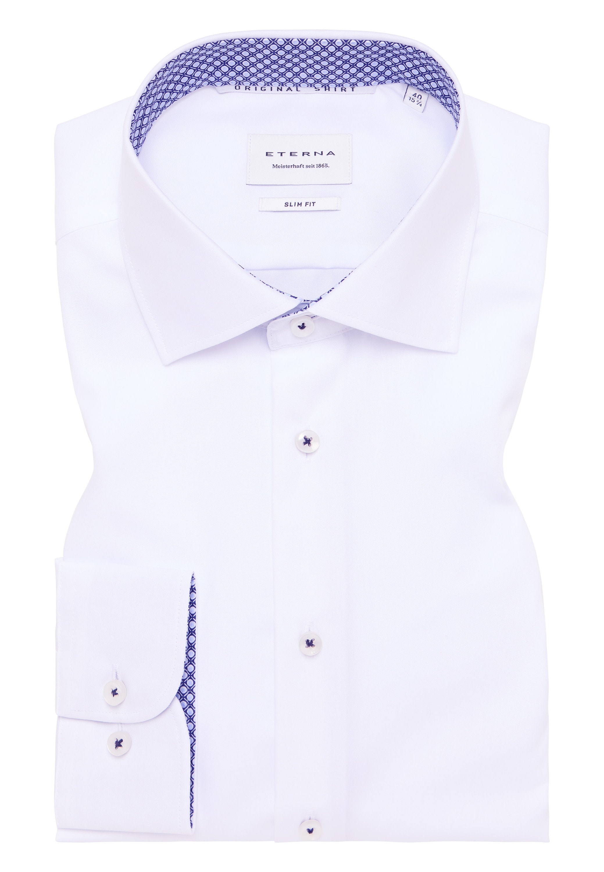 Eterna Langarmhemd »SLIM FIT«, NON IRON (bügelfrei)