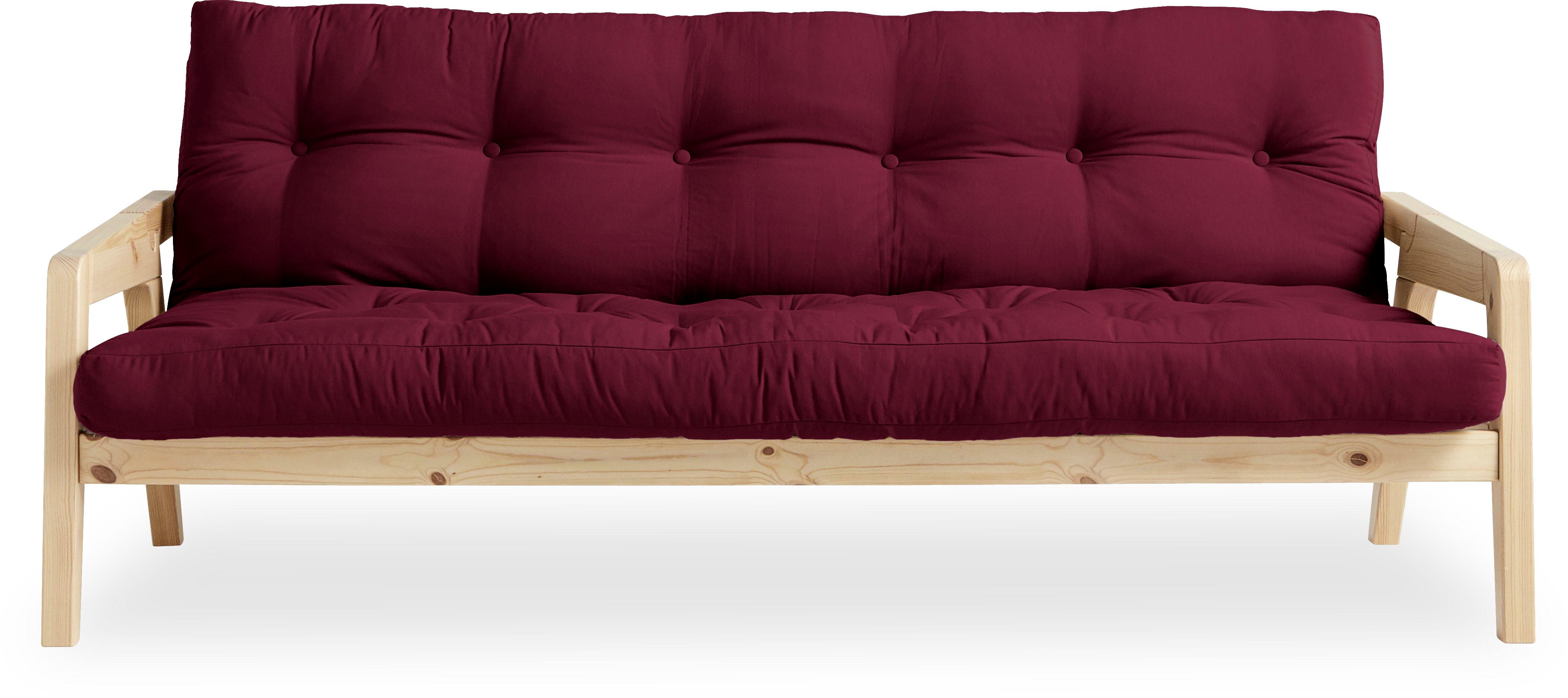Karup Design Schlafsofa "Grab, inkl. Futonmatratze - aus massivem Kieferholz, 130x190 cm" Mit Holzstruktur, inkl. Futonmatratze, Liegefläche 130x190 cm