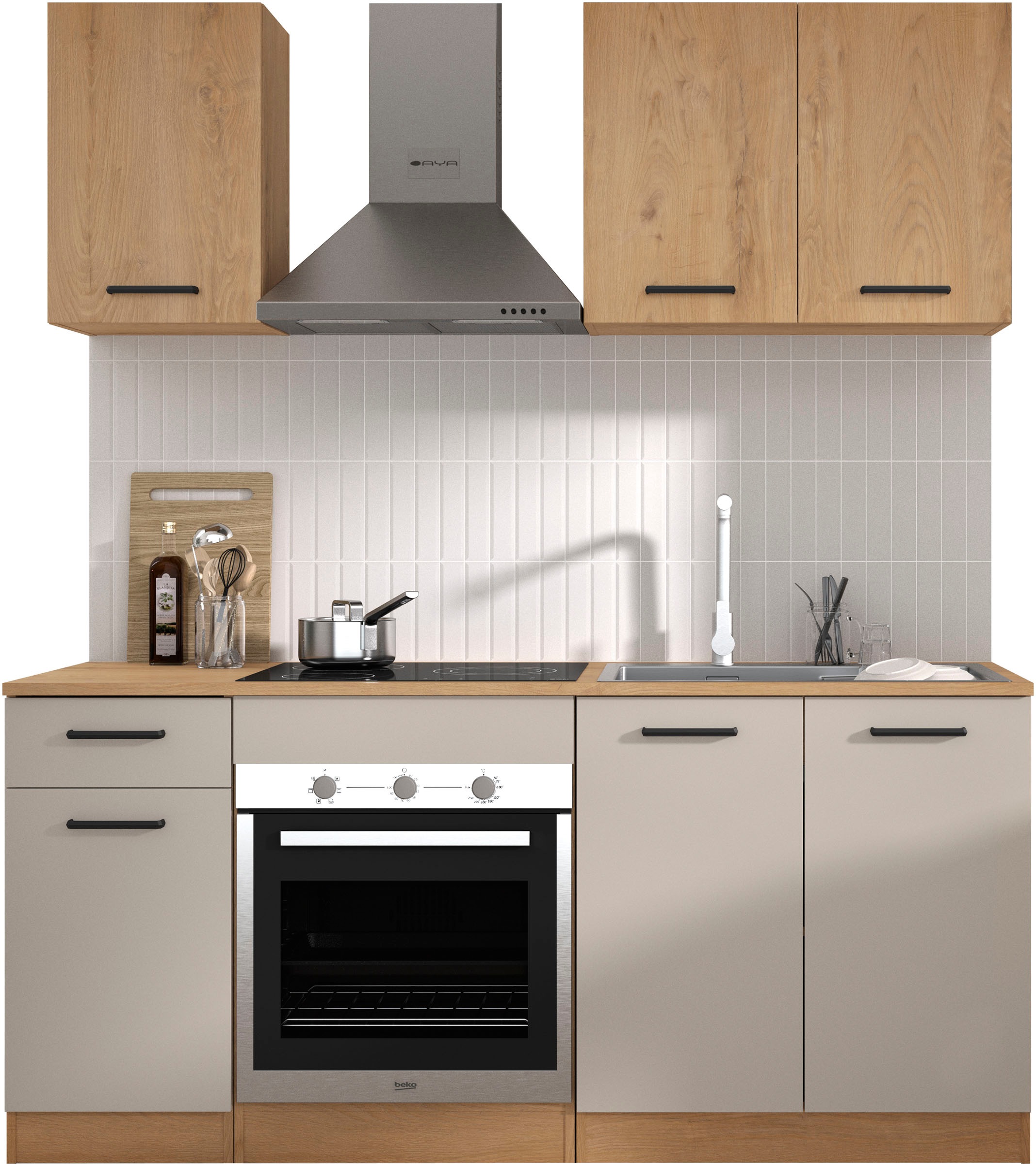 Gami Küchenzeile "Set A B180 ALPAGA" Set, Ein sehr funktionales Küchenensem günstig online kaufen