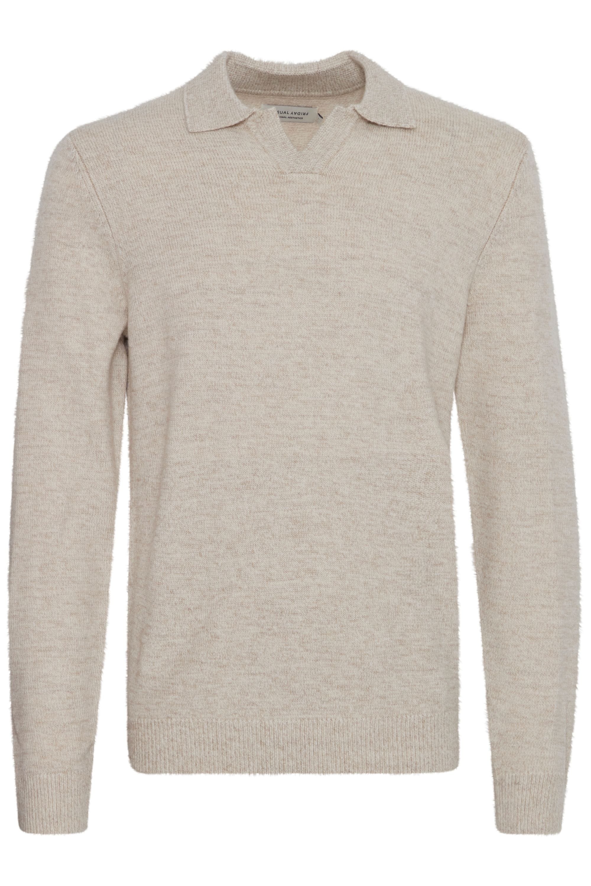 Casual Friday Strickfleece-Pullover "Strickpullover CFKARL polo knit" günstig online kaufen