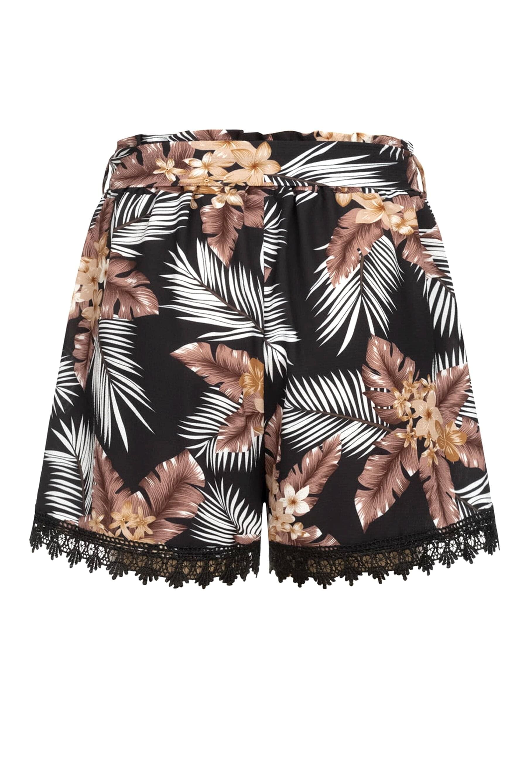 CLOUD 5IVE Shorts »CLOUD 5IVE Häkelbordüre und Bindegürtel«