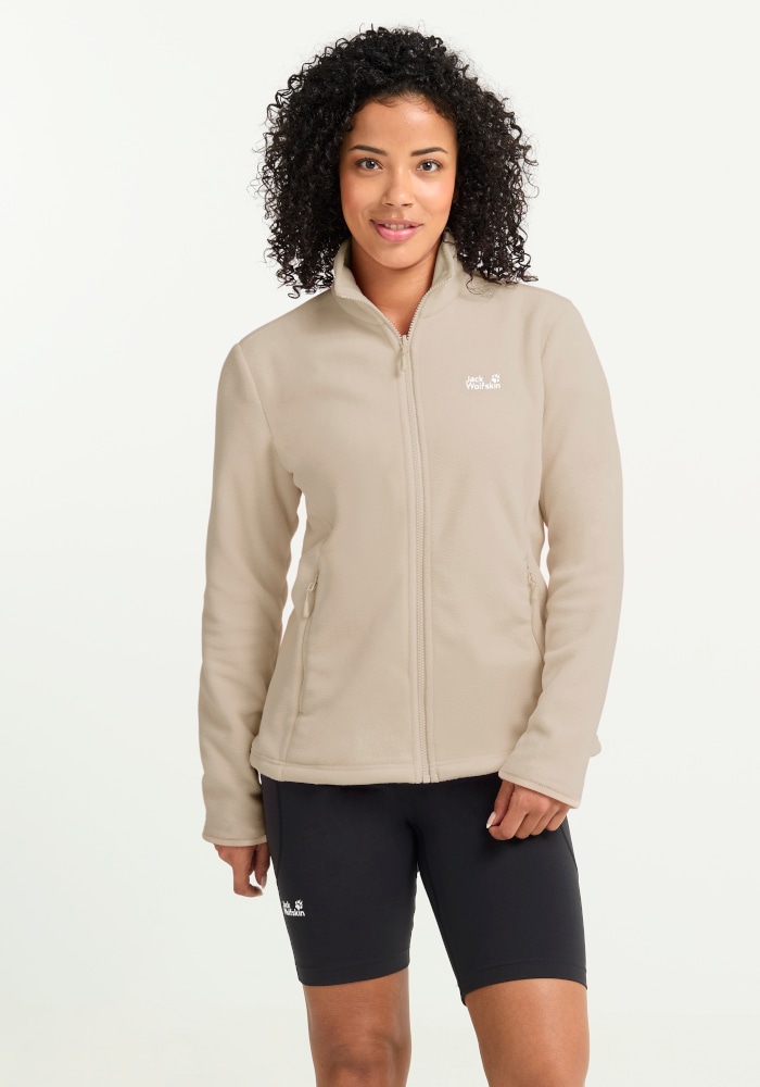 Jack Wolfskin Fleecejacke "TAUNUS 200 FZ W" als sportlicher Midlayer, für Wandern und Freizeit, wärmend