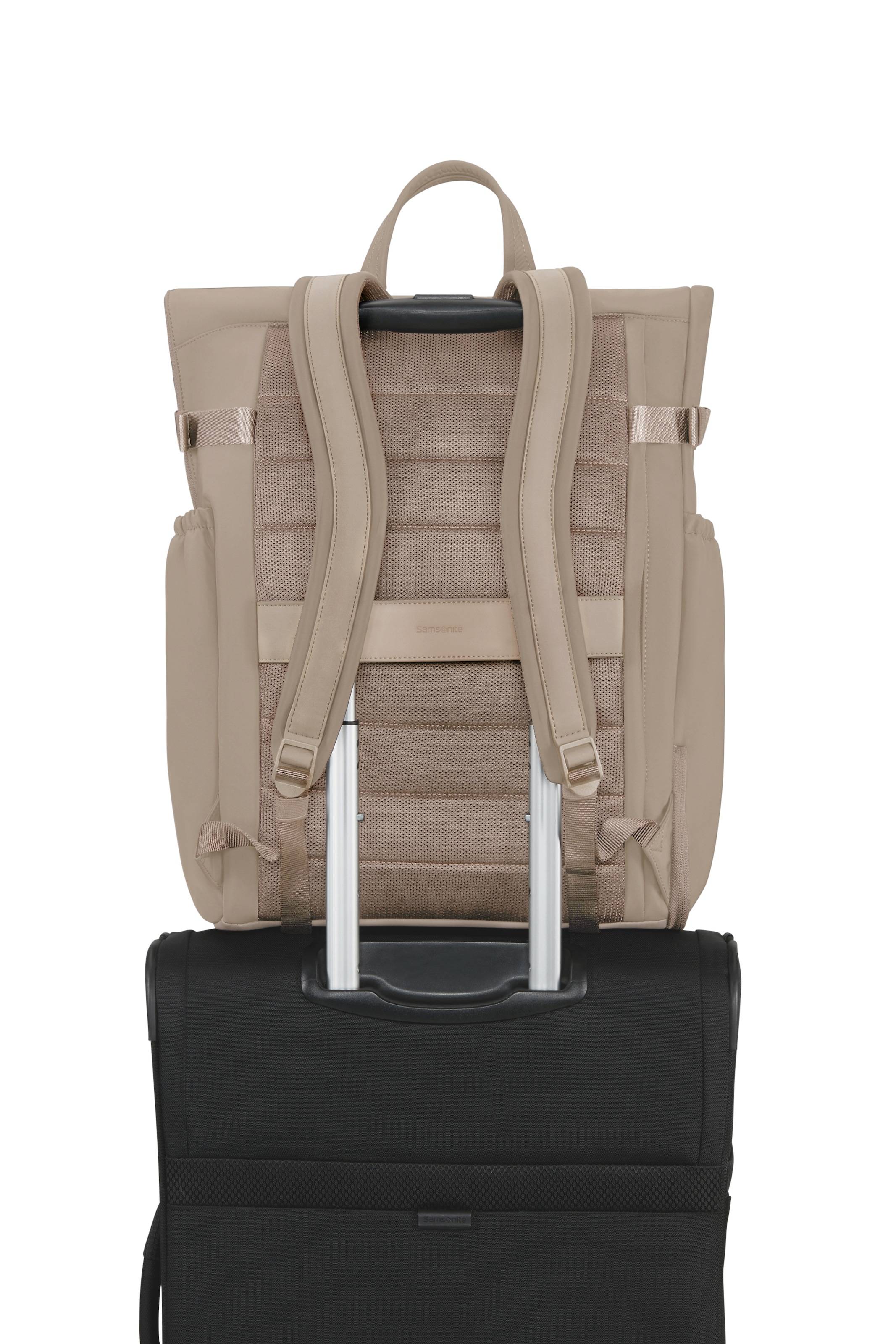 Samsonite Notebookrucksack »ESSENTIS Jana Ina Zarrella 25/31 L 15.6" RFID« RFID Softes, mattes Nylon, federleicht mit herausnehmbarer Trennwand