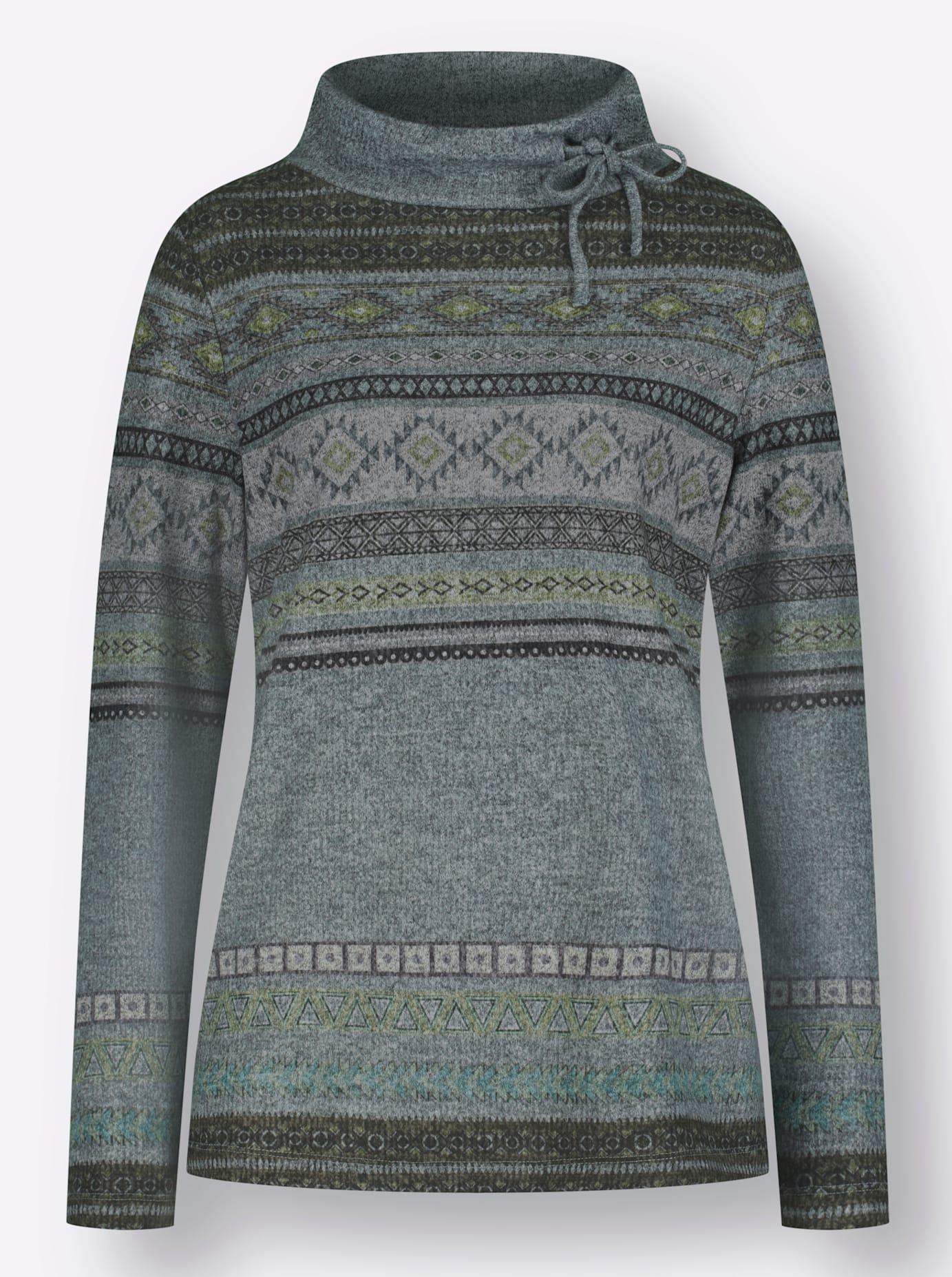 Thumbnail - Inspirationen Stehkragenshirt "Druck-Shirt" 1 Stk.