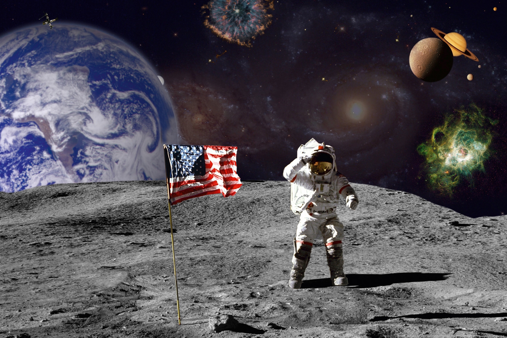 Papermoon Fototapete "Moon" glatt