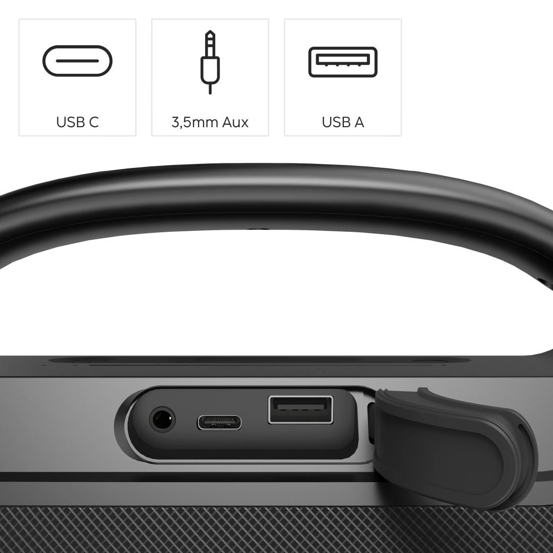 Hama Bluetooth-Lautsprecher »Bluetooth-Lautsprecher 60W (App, Party Box wasserfest IPX6, PowerPack)« (A2DP Bluetooth App-Steuerung | Kabellos | Powerbank ) Outdoor, tragbar, App-Steuerung, kabellos, Ladefunktion