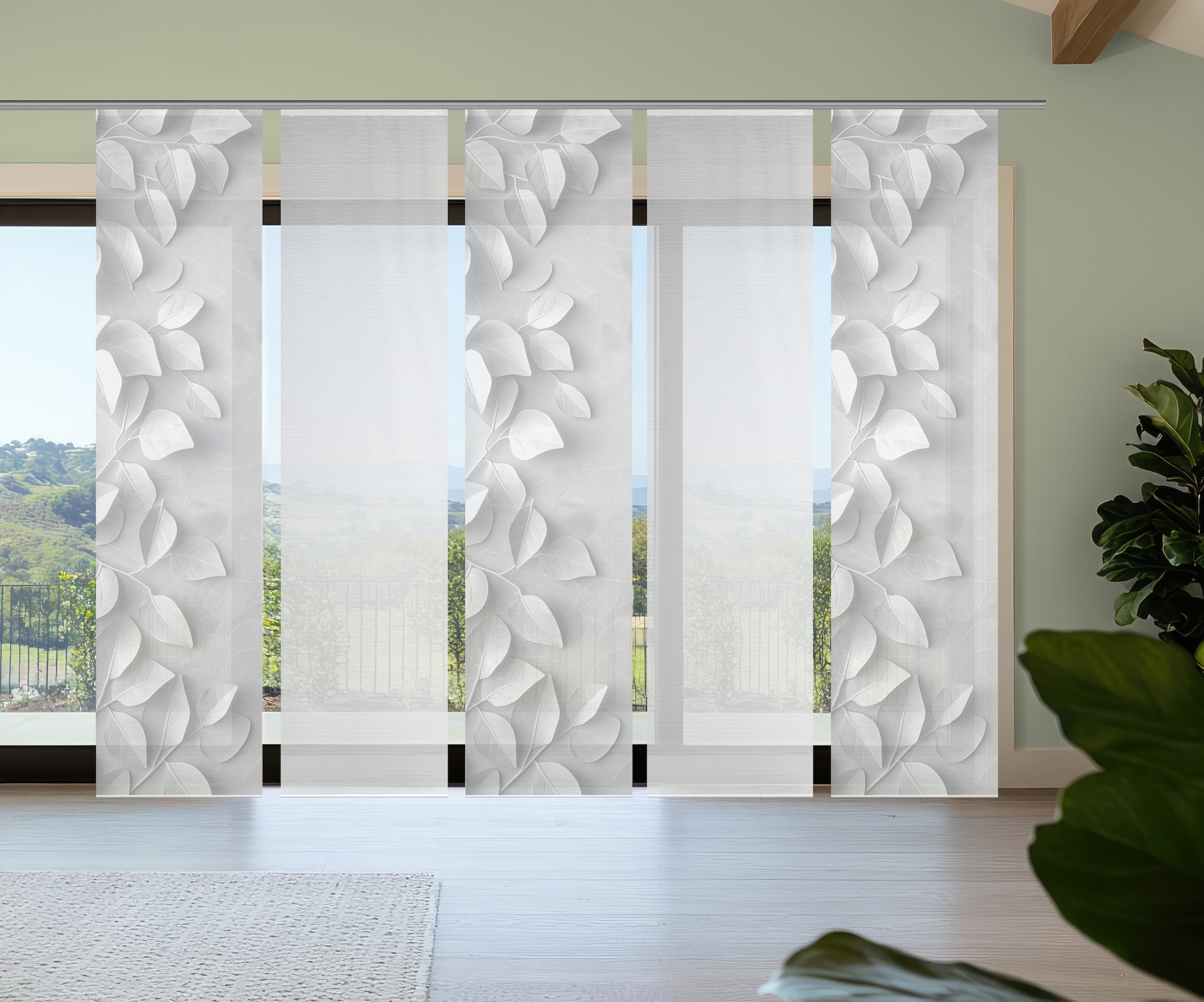 Vision S Schiebegardine "RIXA" Paneelwagen 5 Stk. tlg. Schiebevorhang,Bambu günstig online kaufen