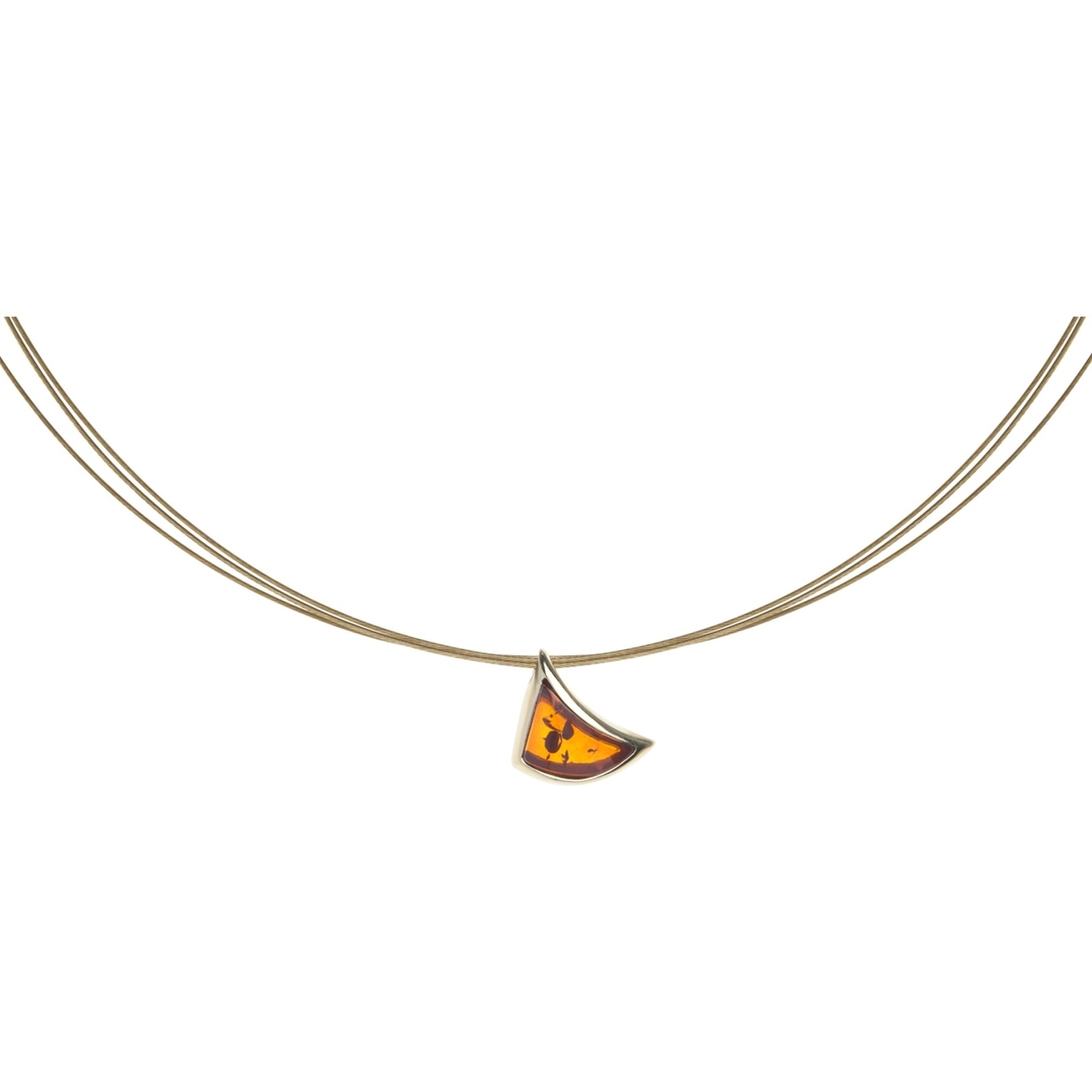Kette mit Anhänger OSTSEE-SCHMUCK "Ostsee-Schmuck Halsreif mit Anhänger Gleiter-Alea" Gr. 42, gold, Halsketten, Damen, 42cm, Gelbgold 333, L: 42 4