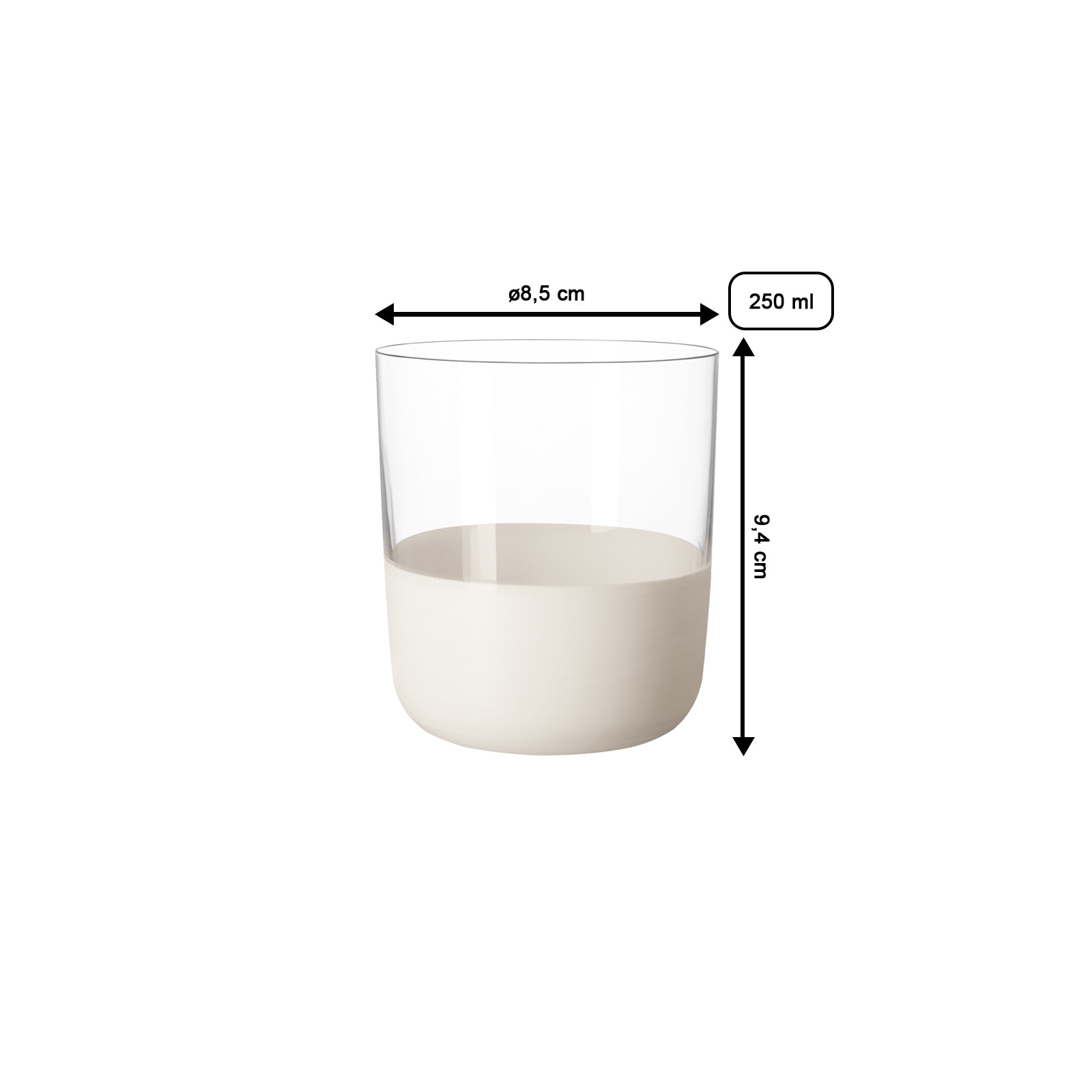 Villeroy & Boch Whiskyglas »Whiskybecher Manufacture Rock 250 ml 4er Set weiß-transparent«